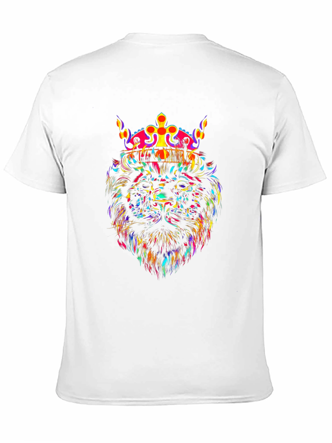 Black Lion King Graphic Tee - Vivid Print T-Shirt view 11