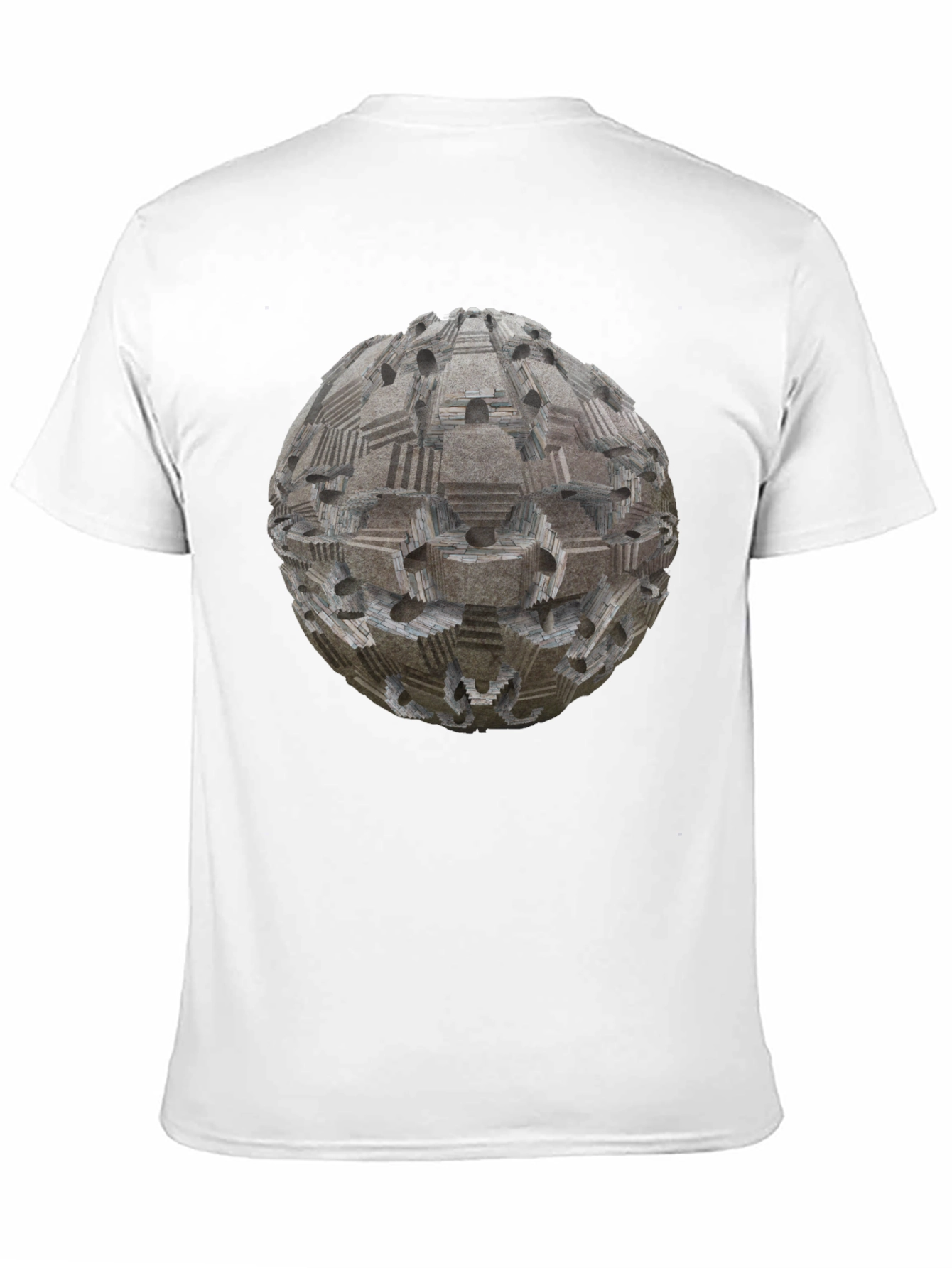 Black Geometric Sphere Print T-Shirt - Modern Style view 11