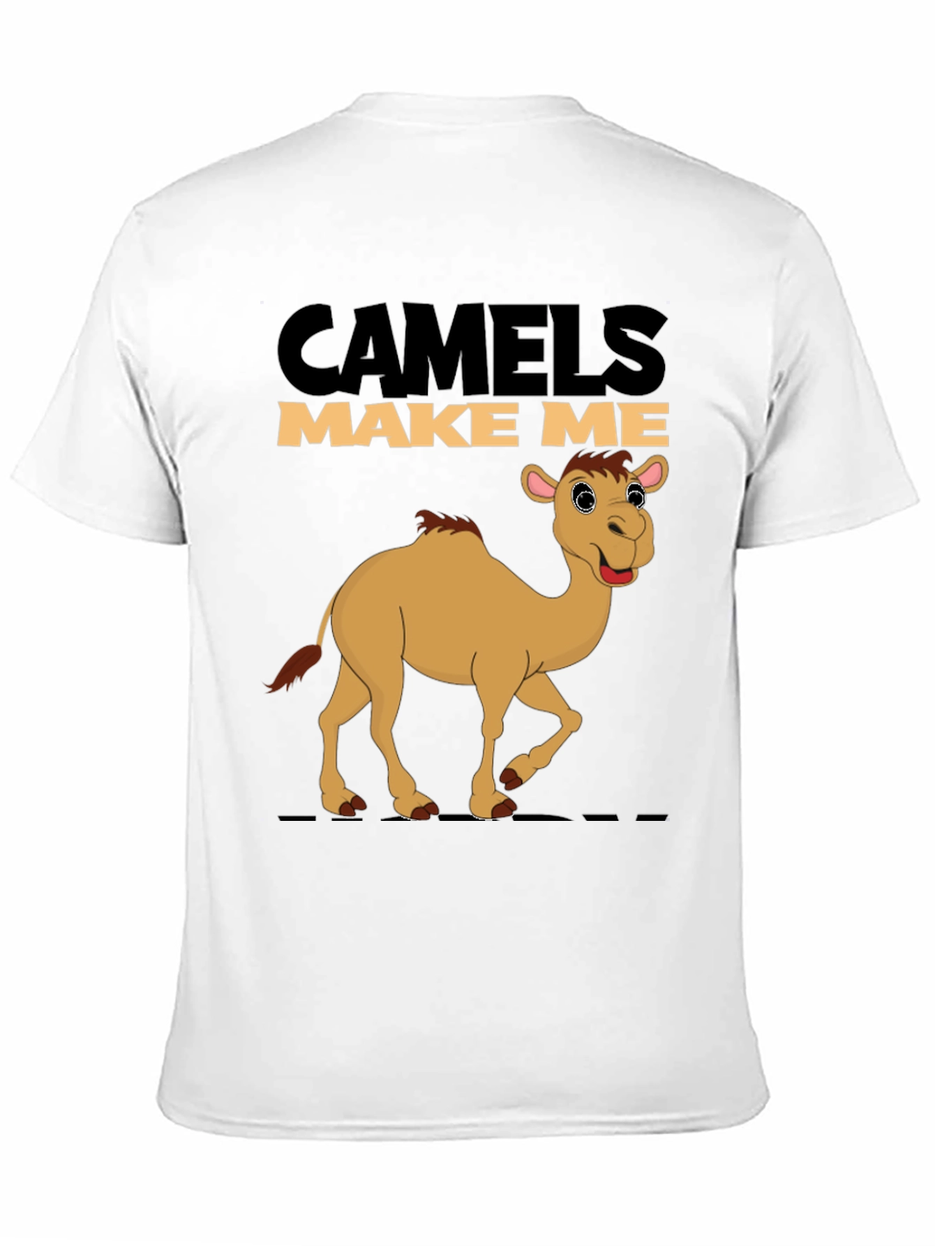 Black Camels Make Me Smile Black T-Shirt view 11