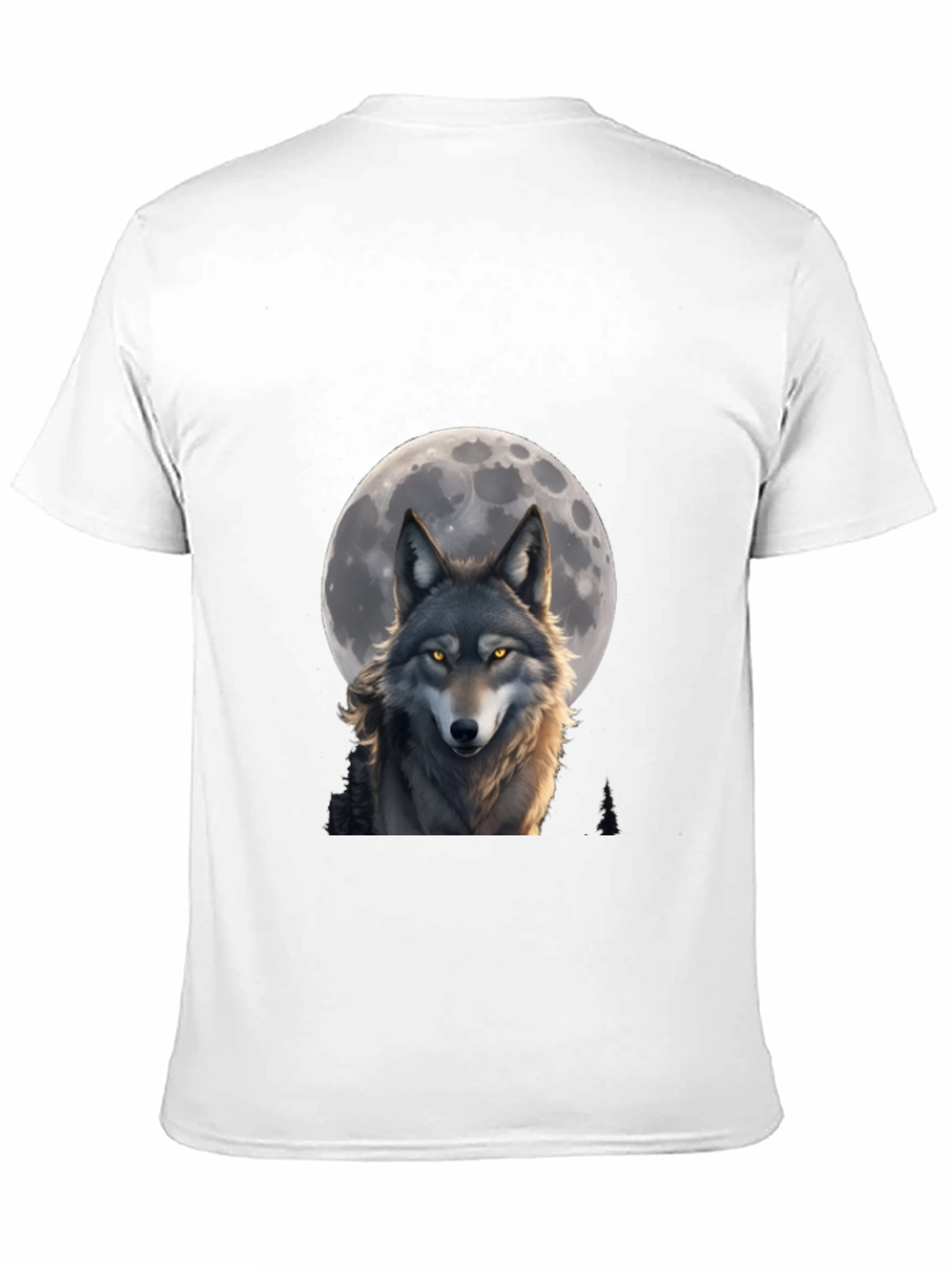 Black Wolf Moon T-Shirt - Artistic Wildlife Design view 11