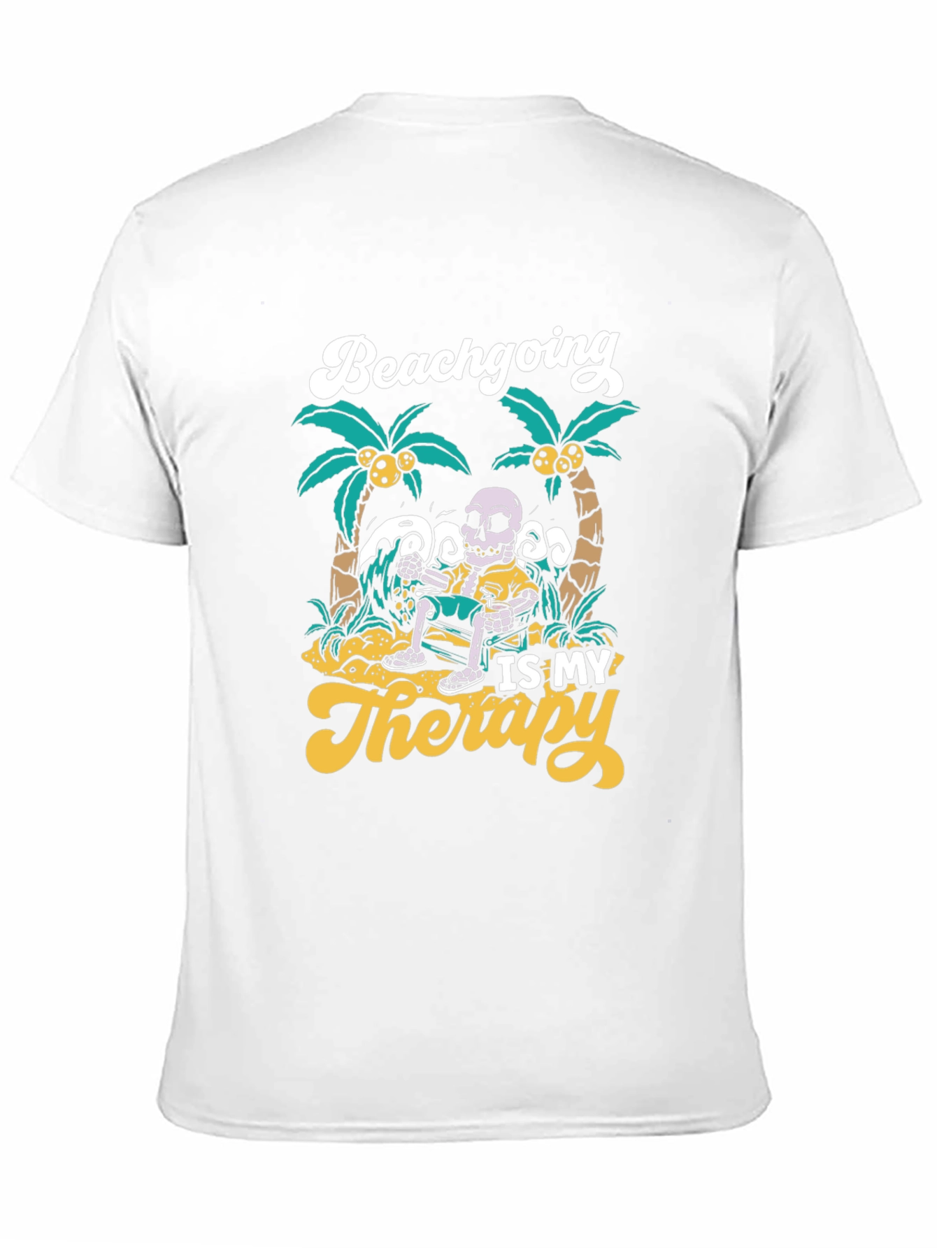 Black Beach Skeleton Graphic Tee - Relaxed Summer Vibes view 11