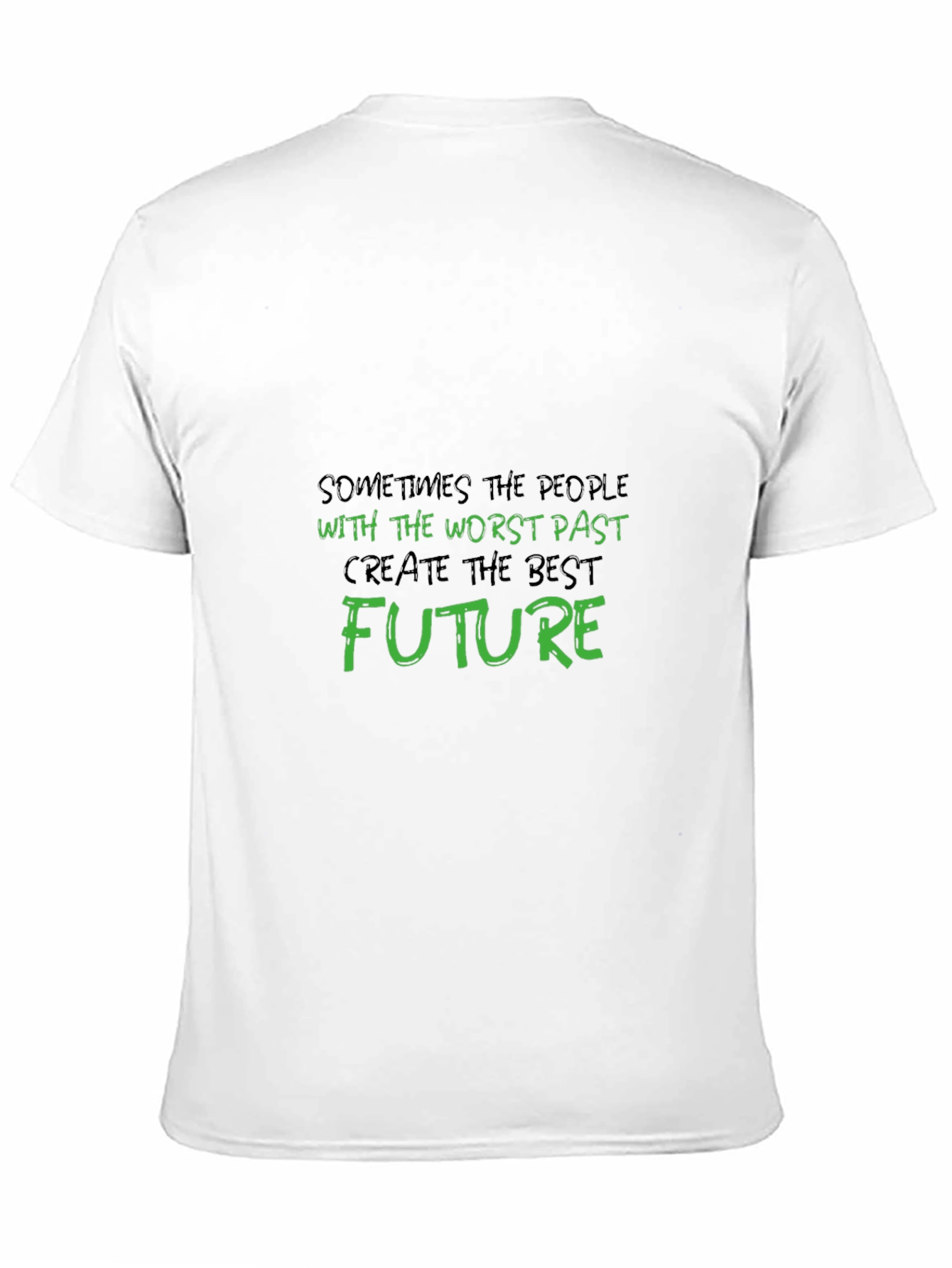 Black Motivational Graphic T-Shirt - Worst Past, Best Future view 11