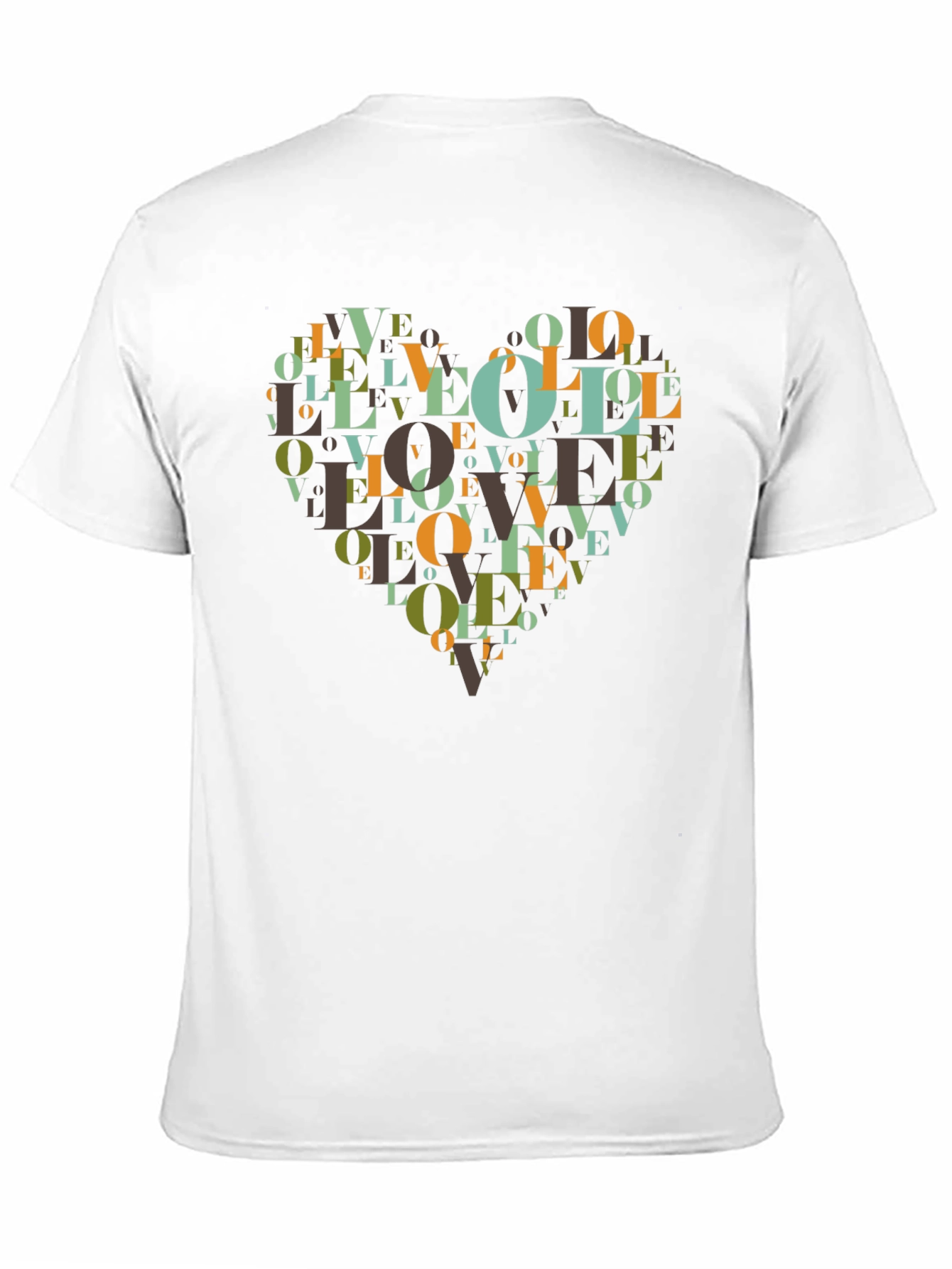 Black Love Heart Graphic Black T-Shirt view 11