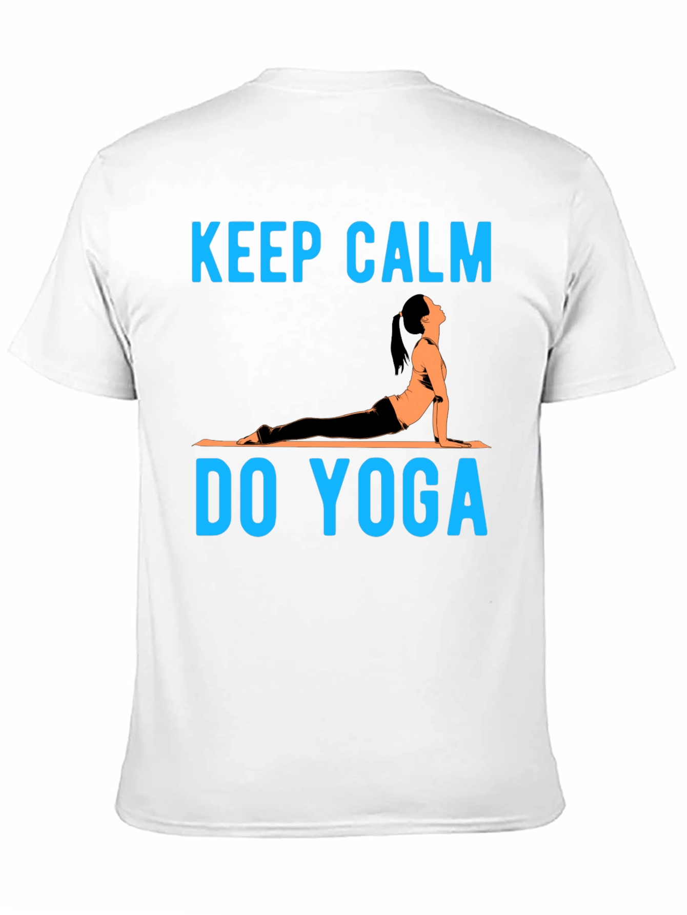 Black Keep Calm Do Yoga T-Shirt - Black Cotton Blend view 11