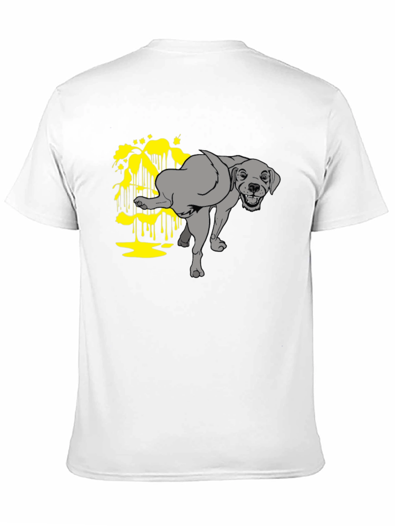 Black Funny Dog Peeing Humor Graphic Black T-Shirt view 11