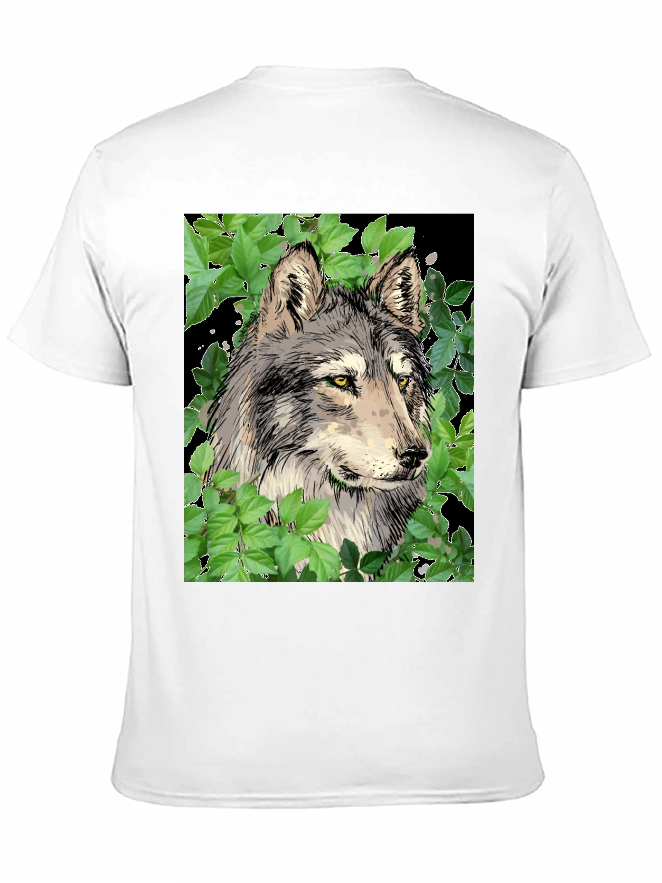 Black Wolf Graphic Black T-Shirt view 11