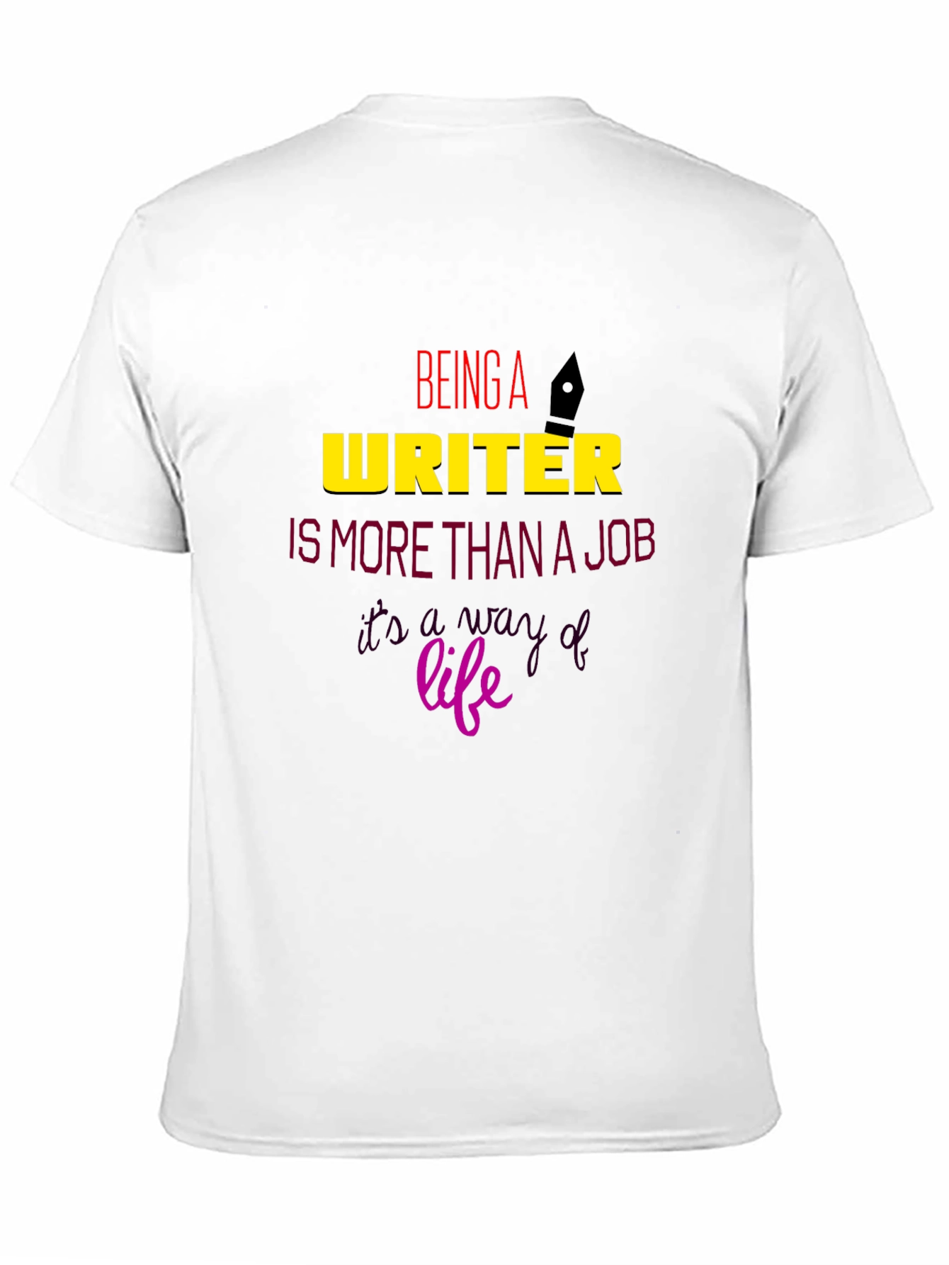 Black Being a Writer T-Shirt view 11