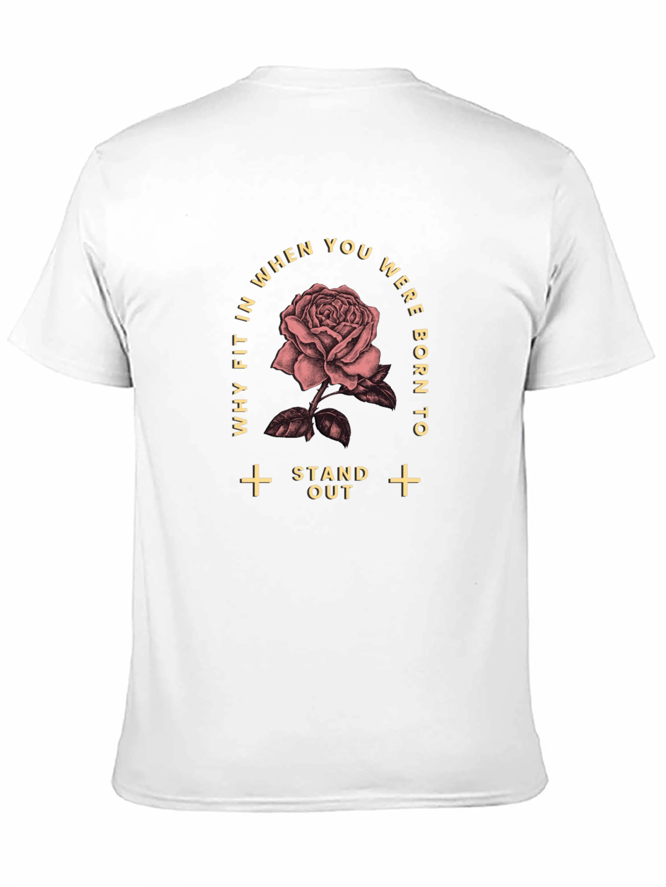 Black Stand Out Rose Graphic Tee view 11