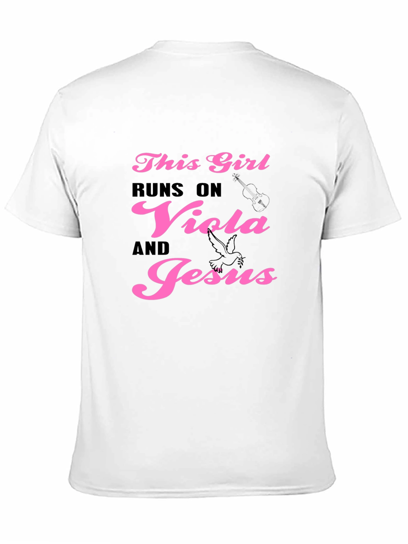 Black This Girl Runs On Viola and Jesus T-Shirt view 11