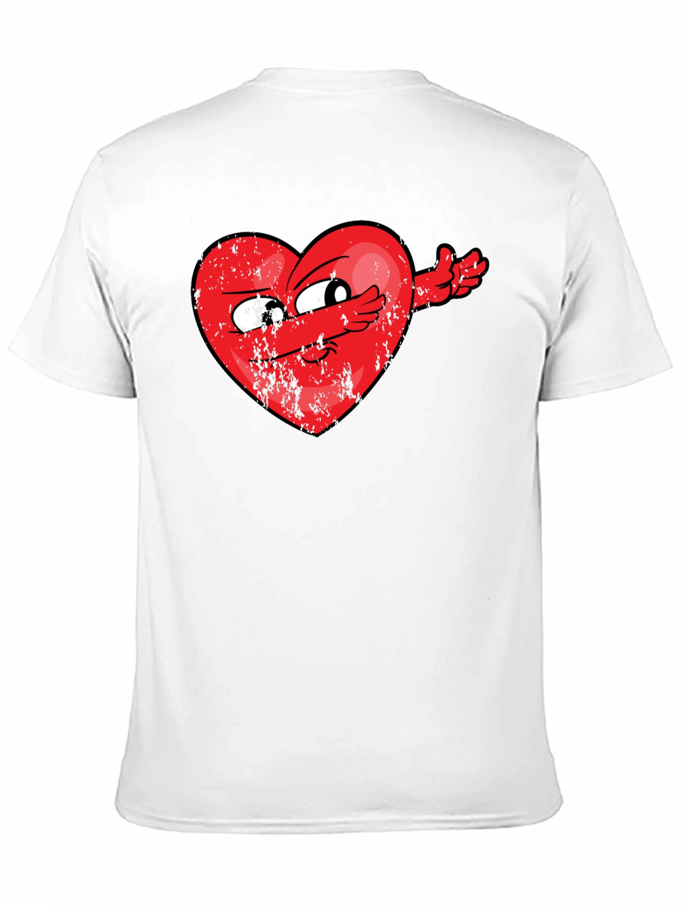 Black Dabbing Heart Graphic Tee - Valentine's Day Humor view 11