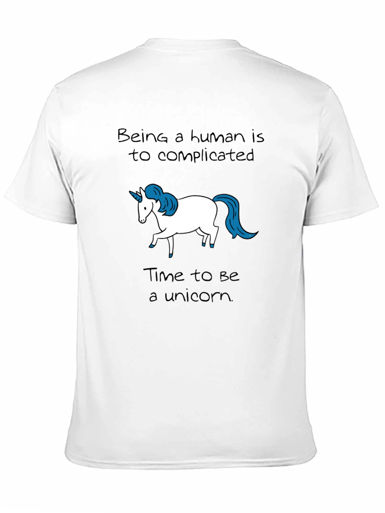 Black Unicorn T-Shirt - Being Human Is Too Complicated view 11