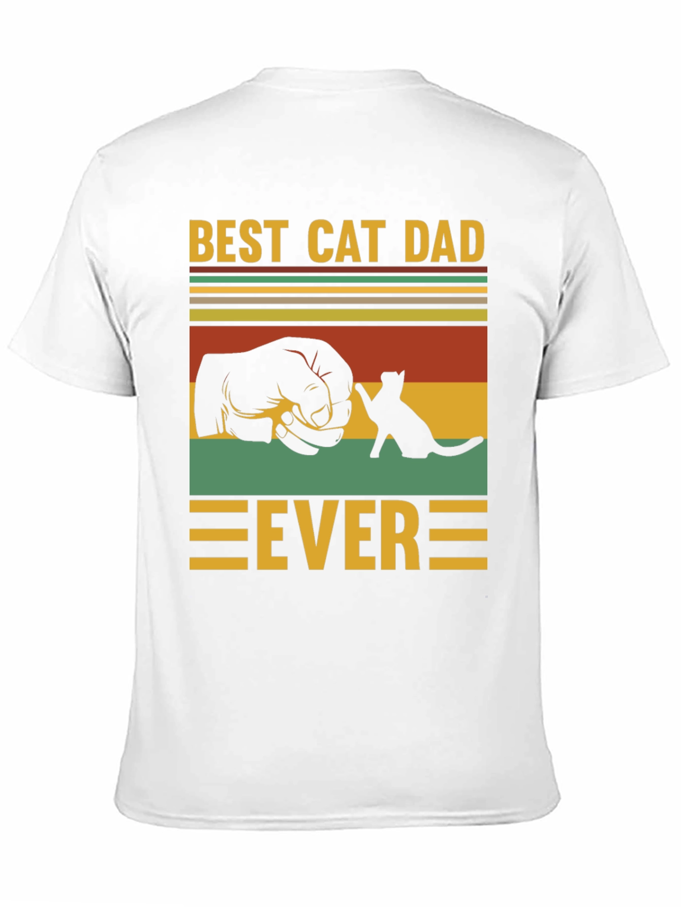 Black Best Cat Dad Ever T-Shirt view 11