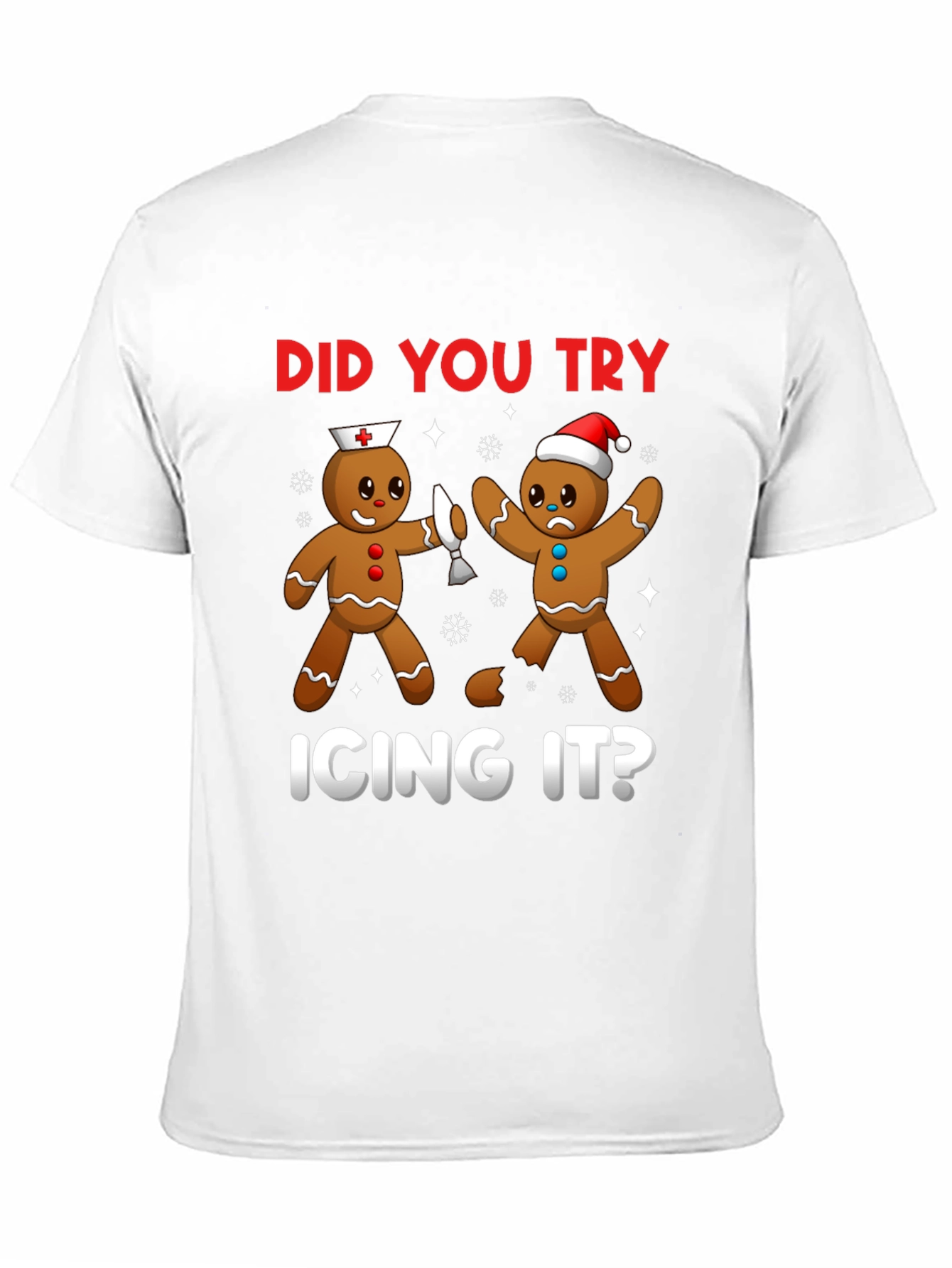 Black Gingerbread Icing T-Shirt Funny Christmas Tee view 11
