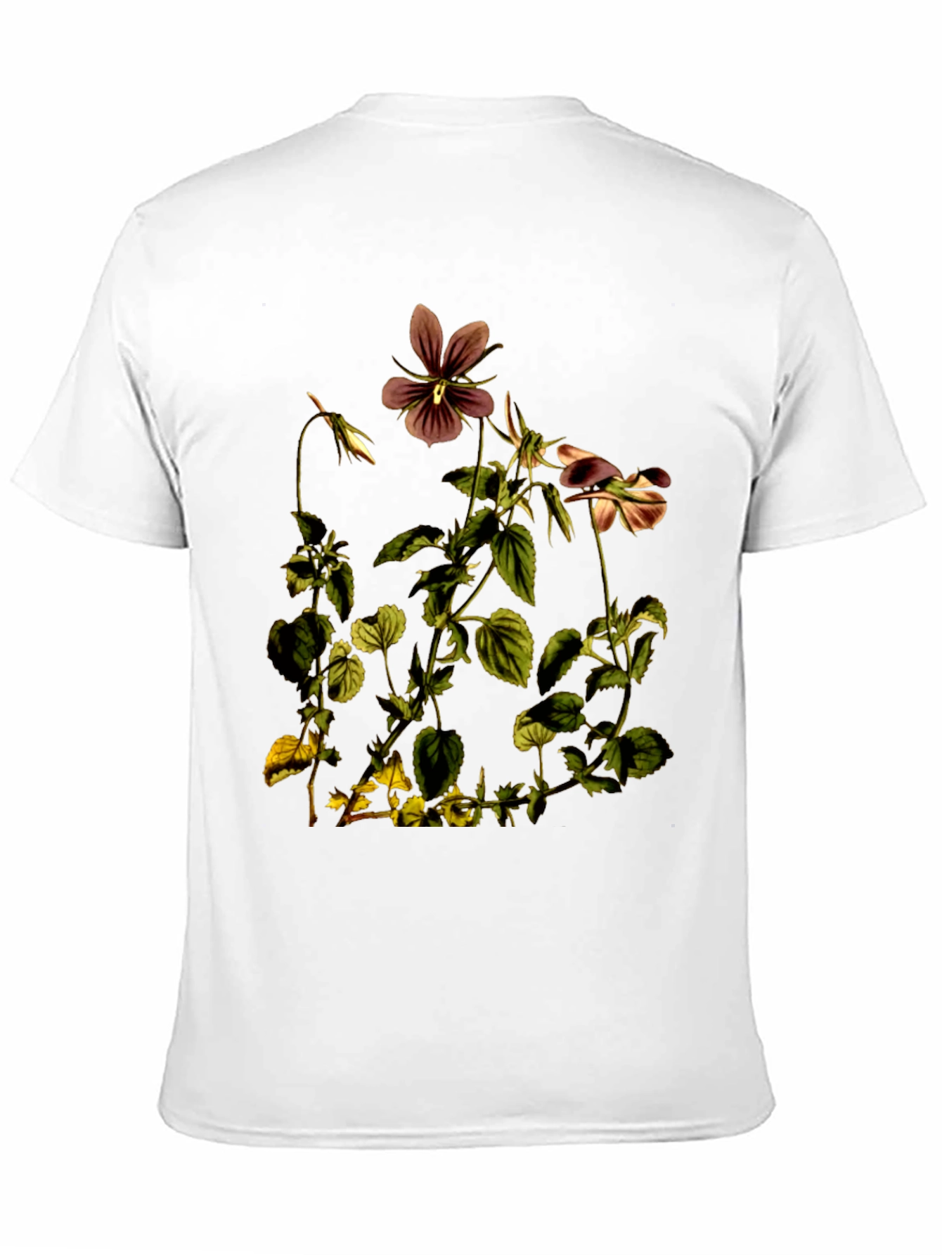 Black Botanical Flower Graphic Print T-Shirt view 11