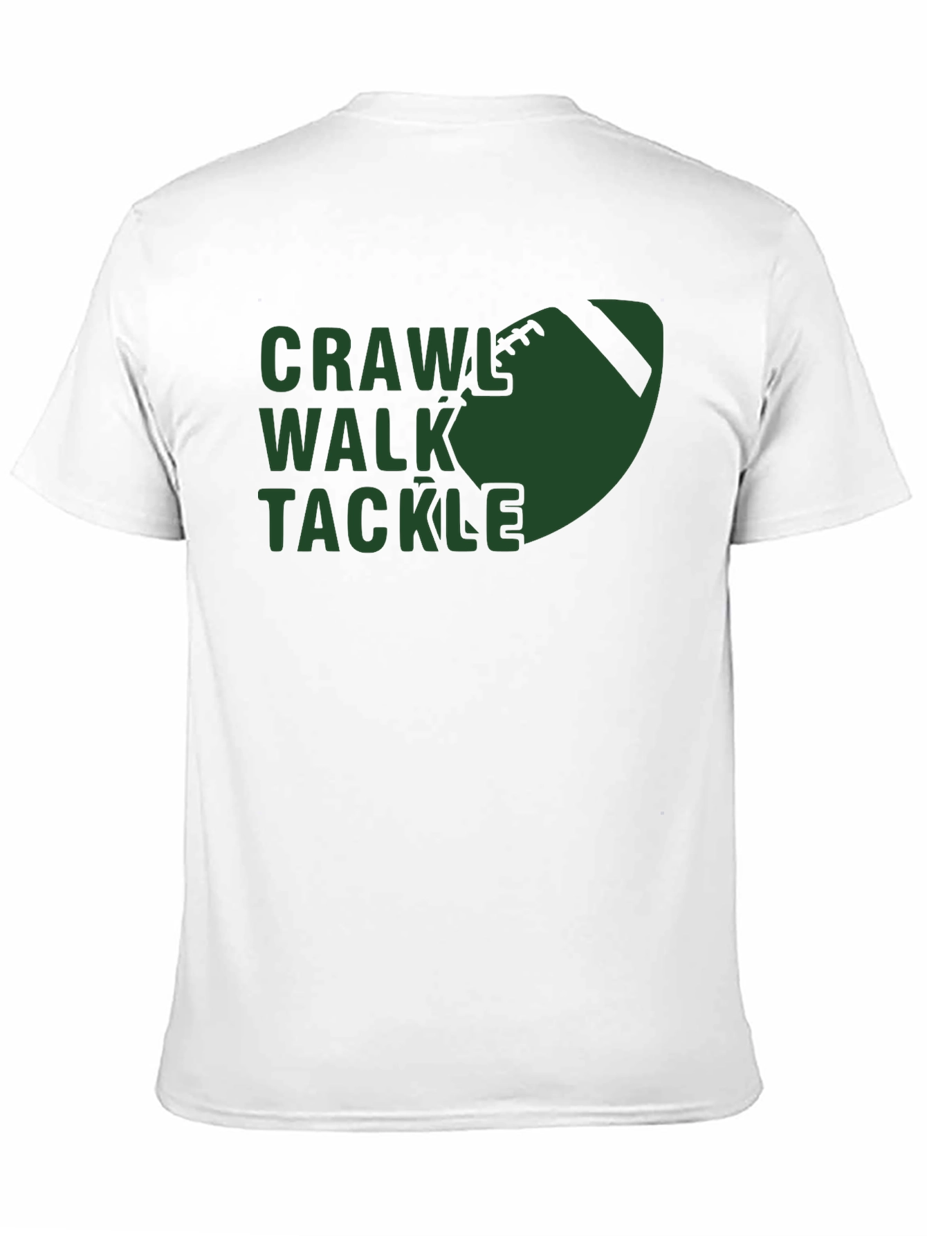 Black Crawl Walk Tackle Football T-Shirt view 11