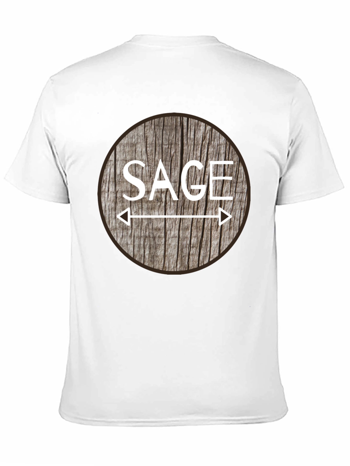 SAGE Wood Texture Graphic Tee - Trendy Casual Shirt - 11