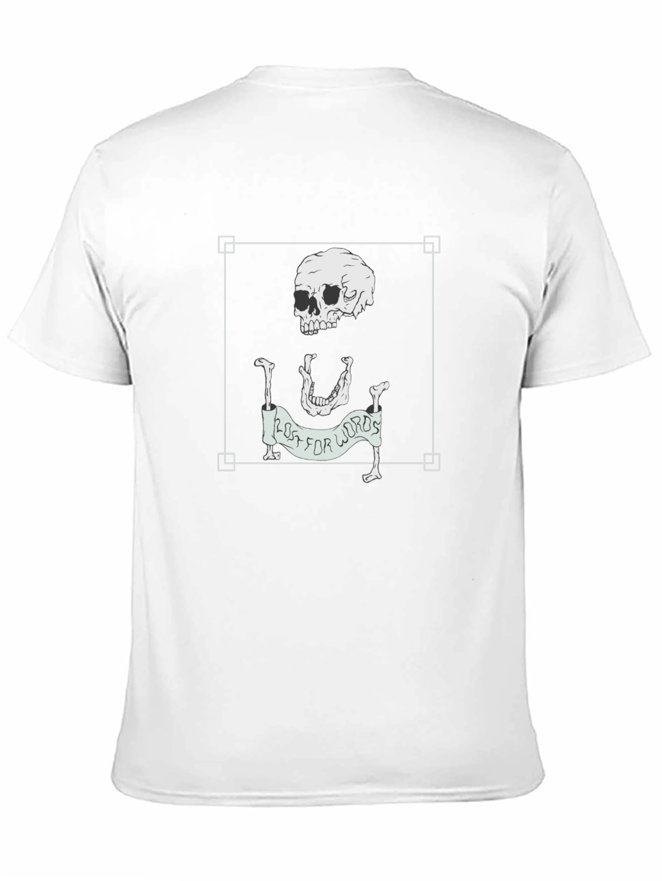 Black Lost for Words Skeleton Graphic Tee - Black view 11