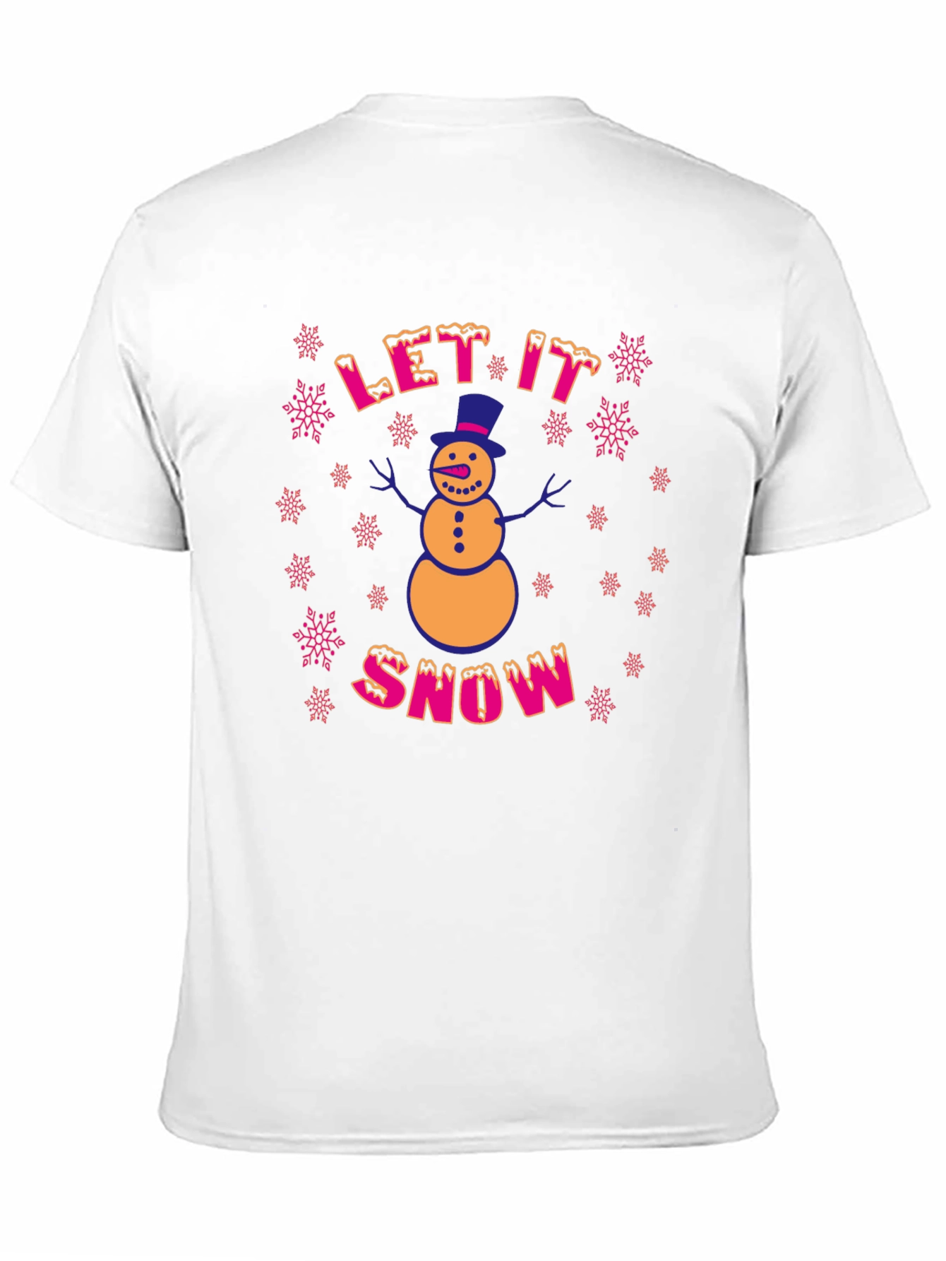 Black Festive Let It Snow Christmas Graphic Tee view 11