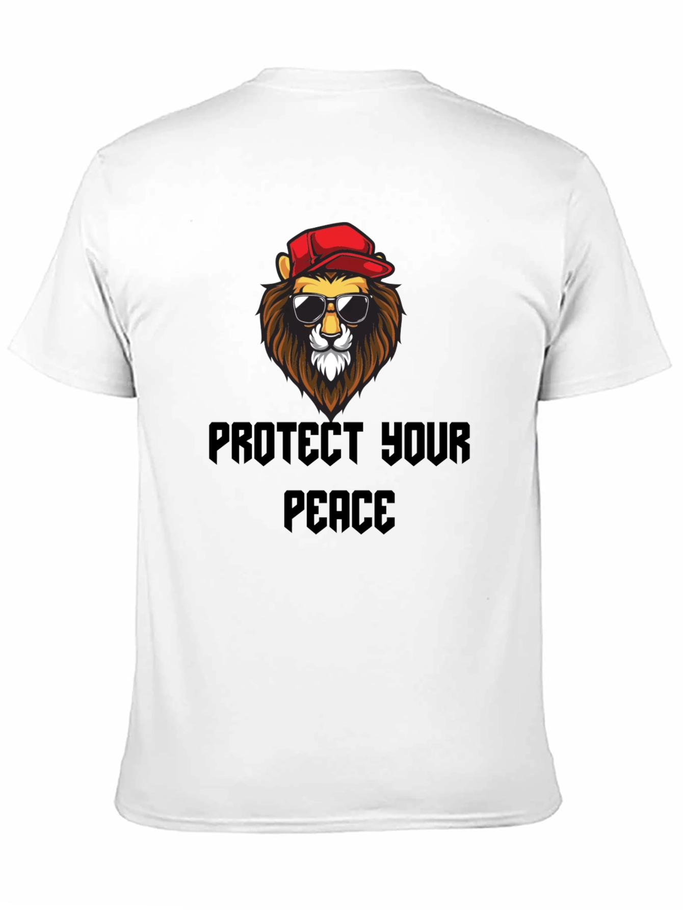 Black Protect Your Peace Lion Graphic Tee - Black view 11
