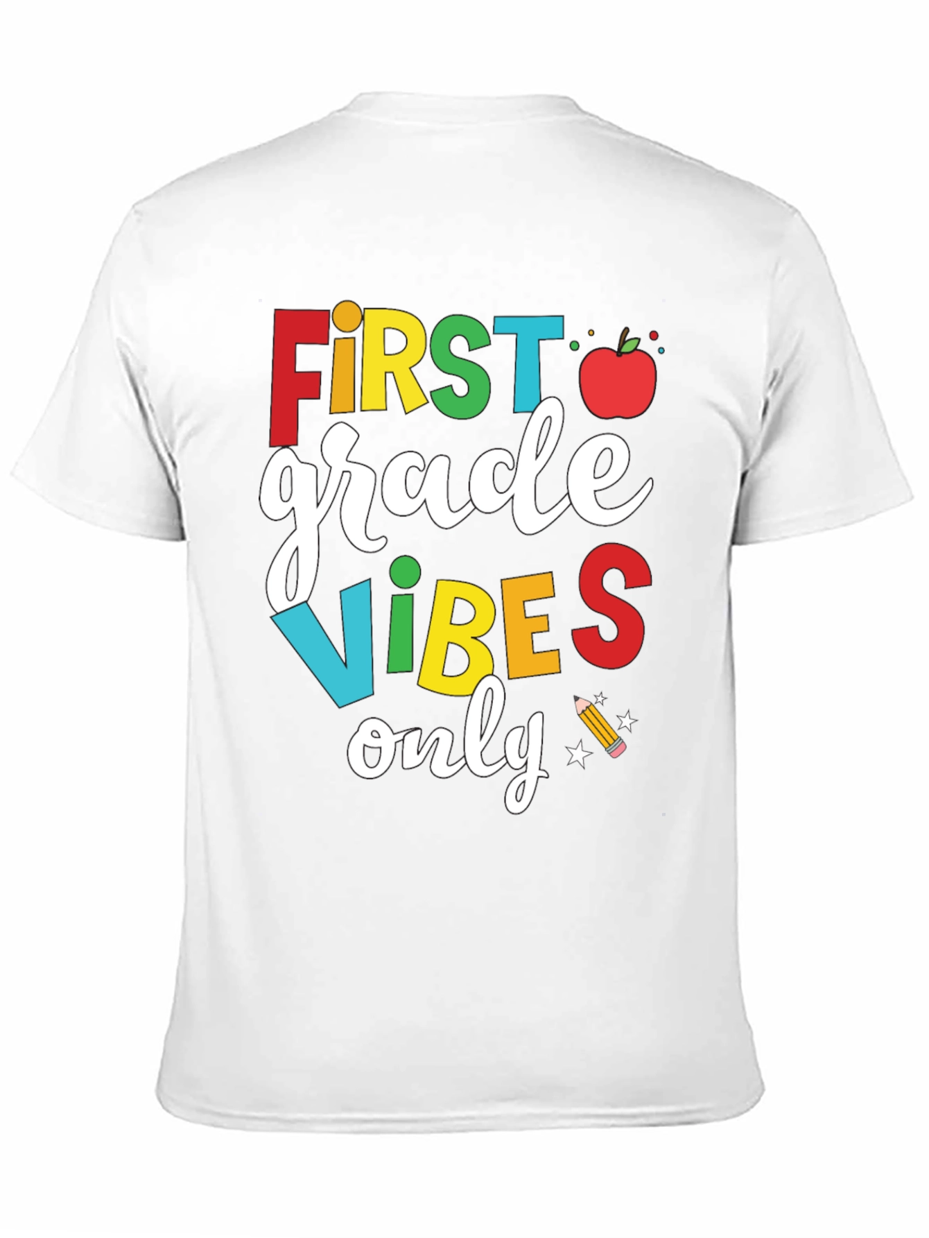 Black First Grade Vibes Only T-Shirt - Back to School view 11