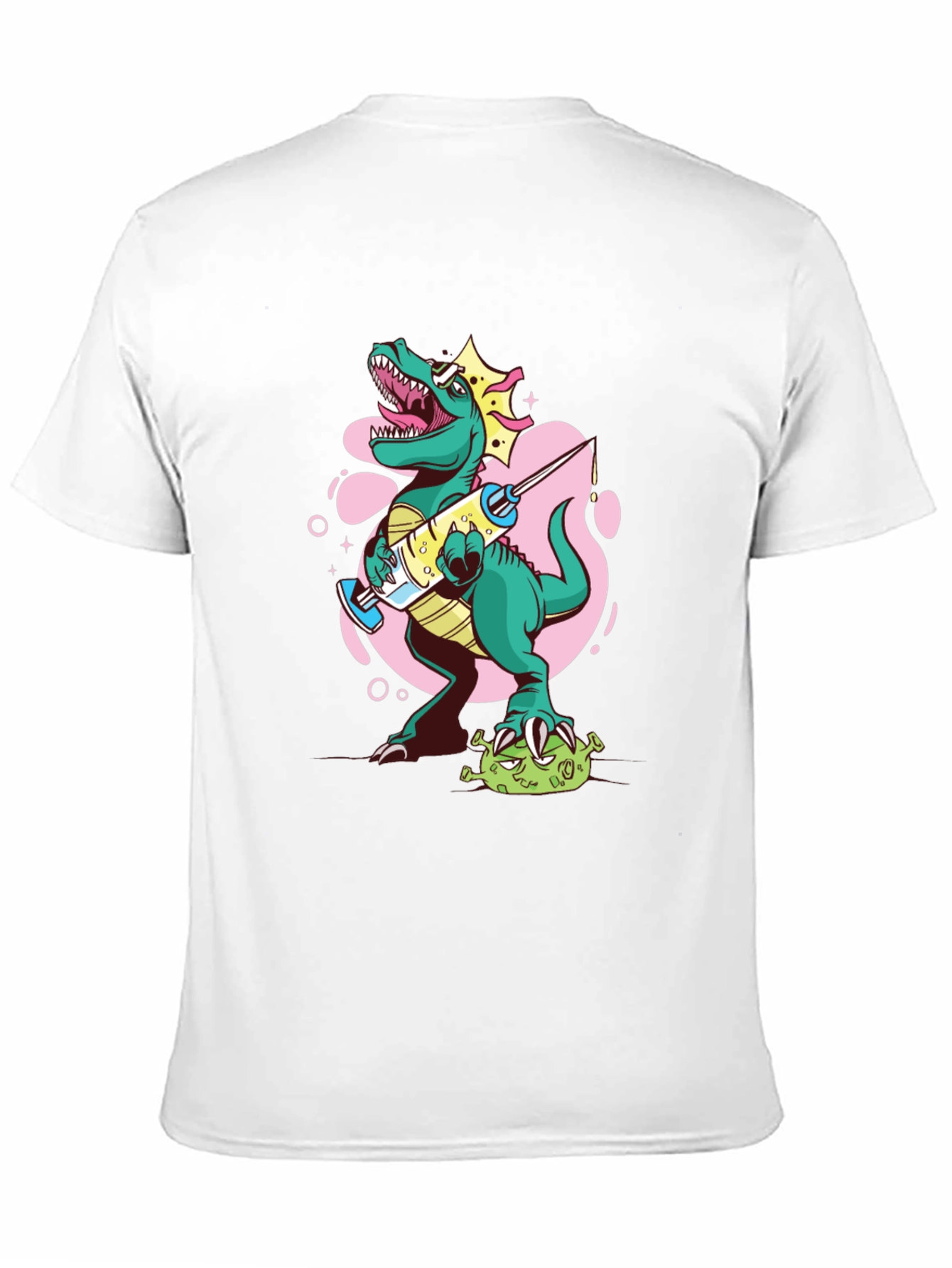 Black Dino Vaccine T-Shirt - Cure the Virus! view 11