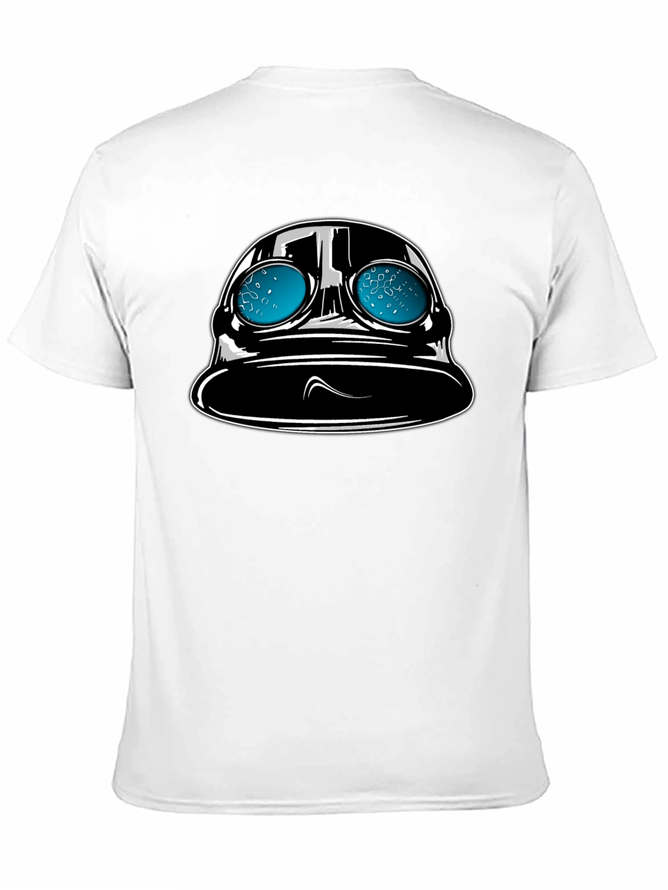 Black Vintage Style Diving Helmet Graphic T-Shirt - Black view 11