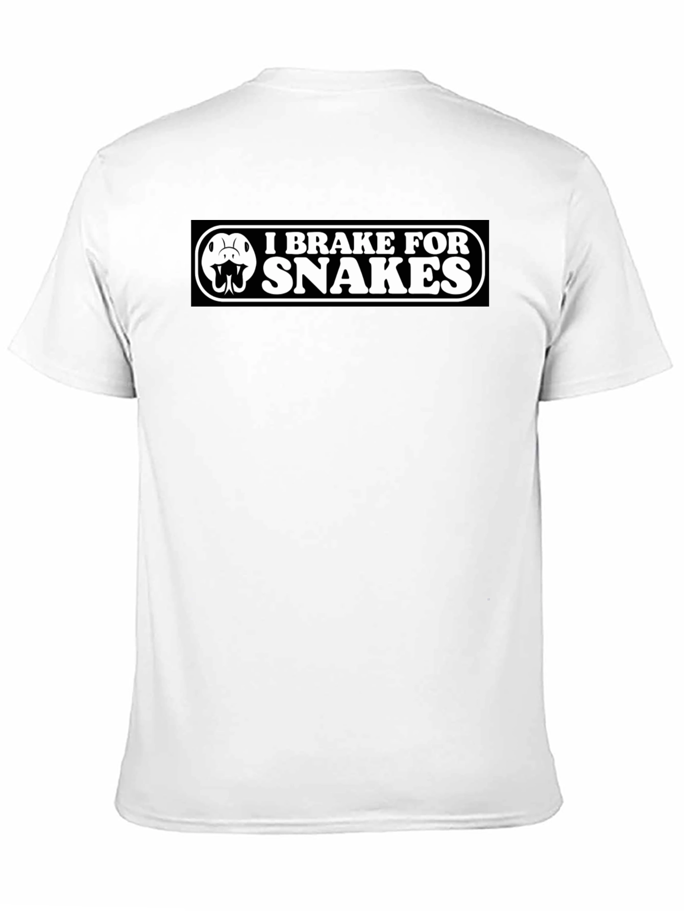 Black I Brake for Snakes T-Shirt view 11