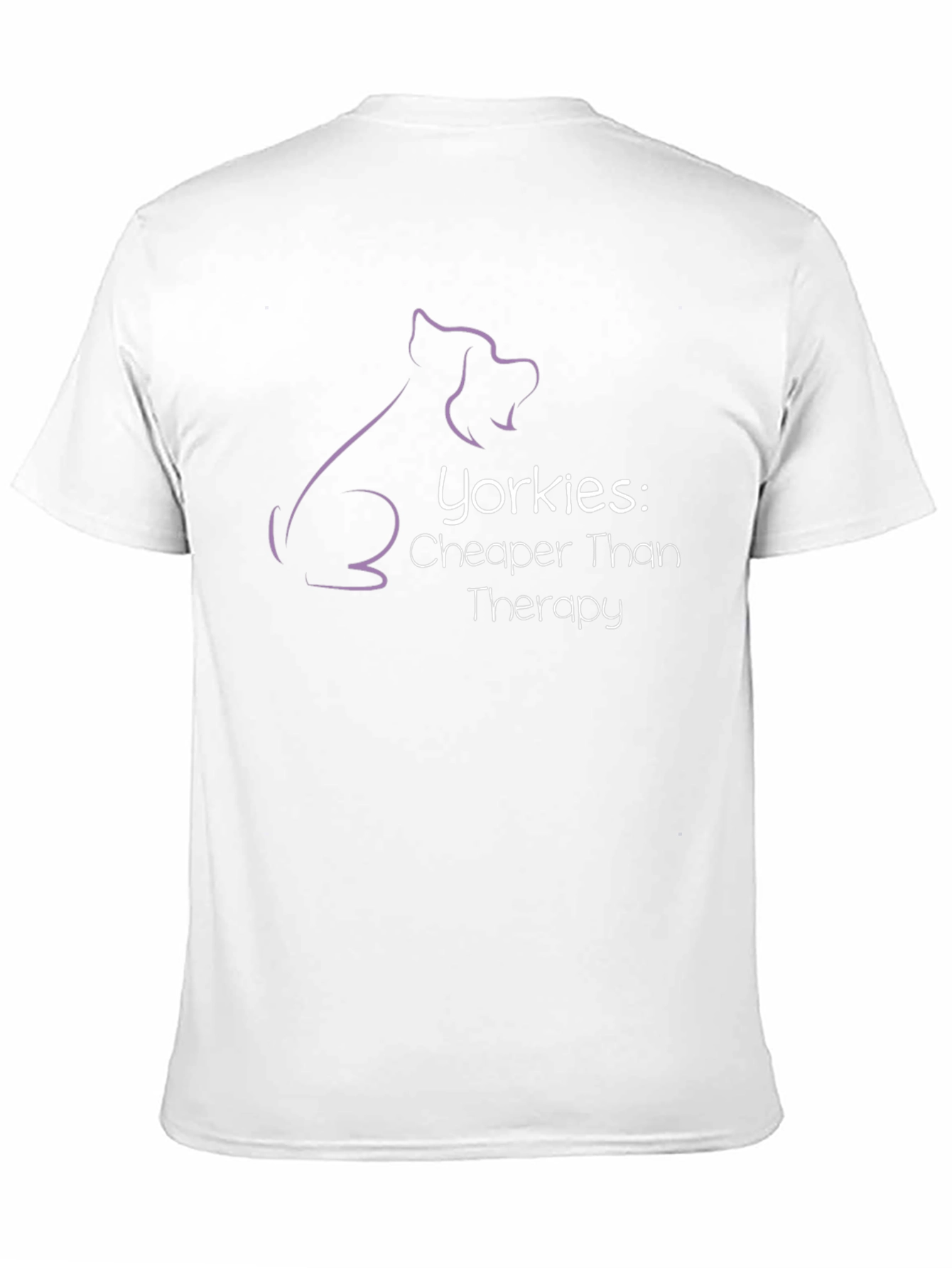 Black Yorkies Cheaper Than Therapy Black T-Shirt view 11