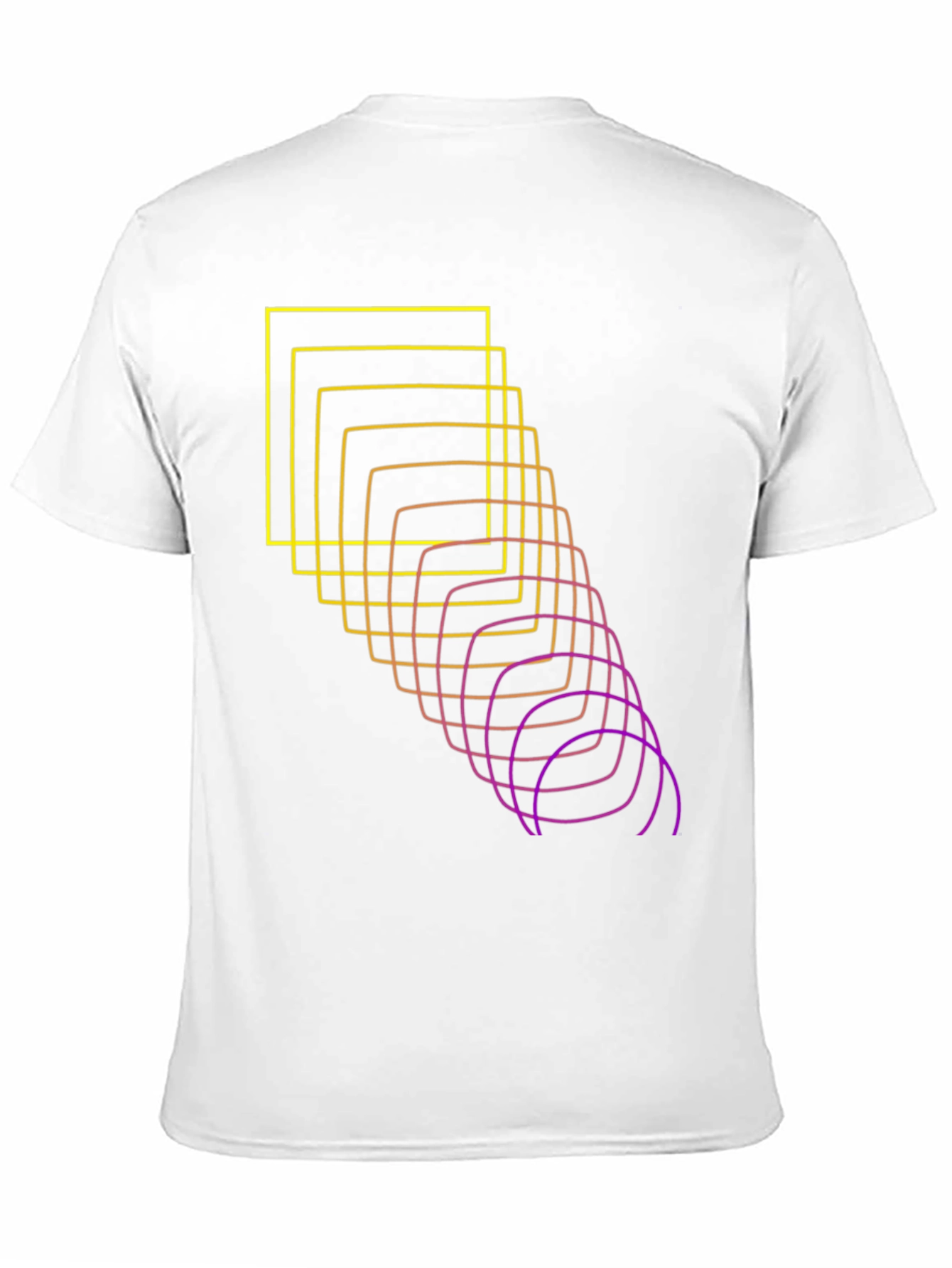 Black Abstract Squares Graphic Tee - Black view 11