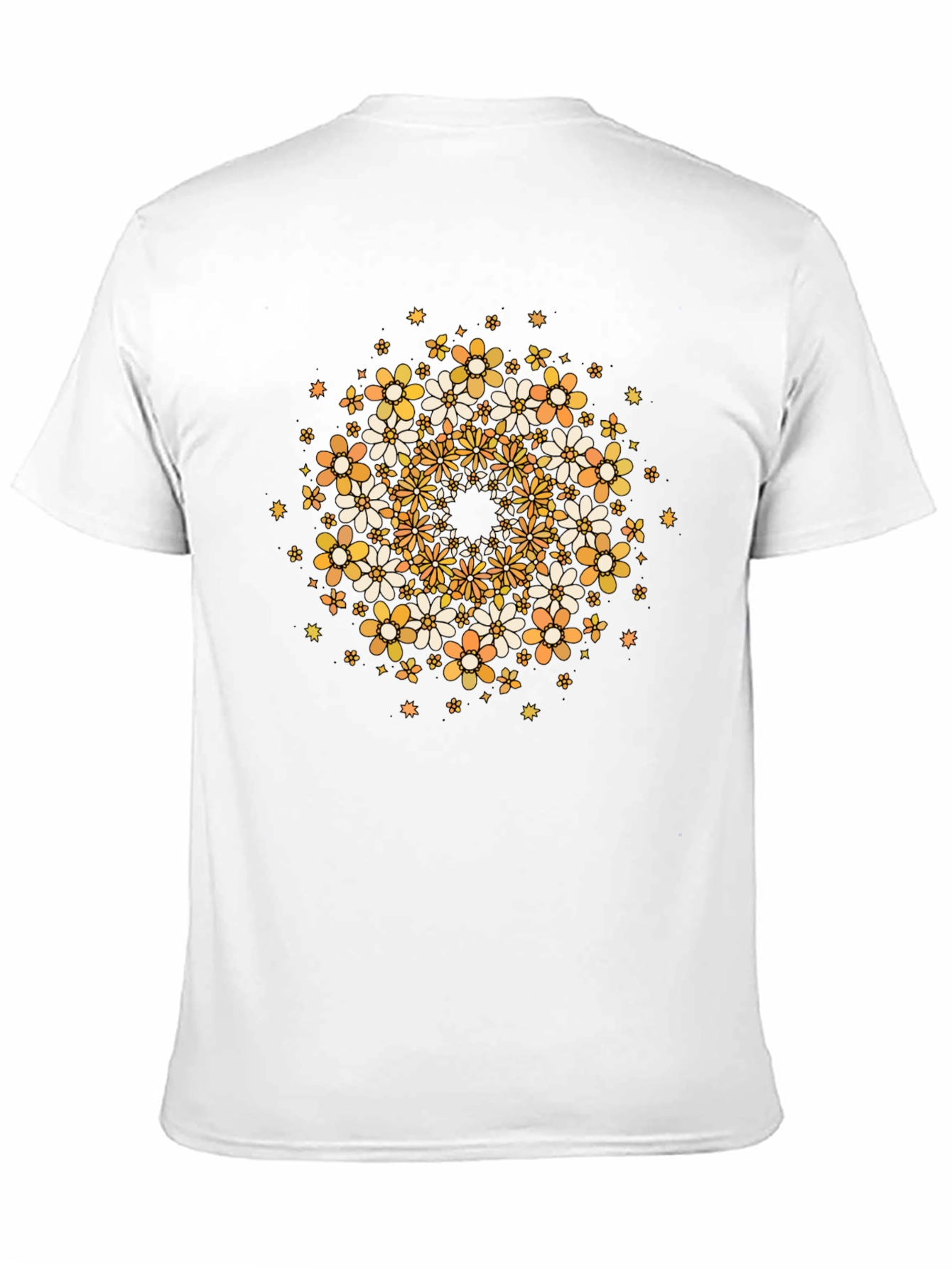 Black Floral Mandala Graphic Tee - Black view 11