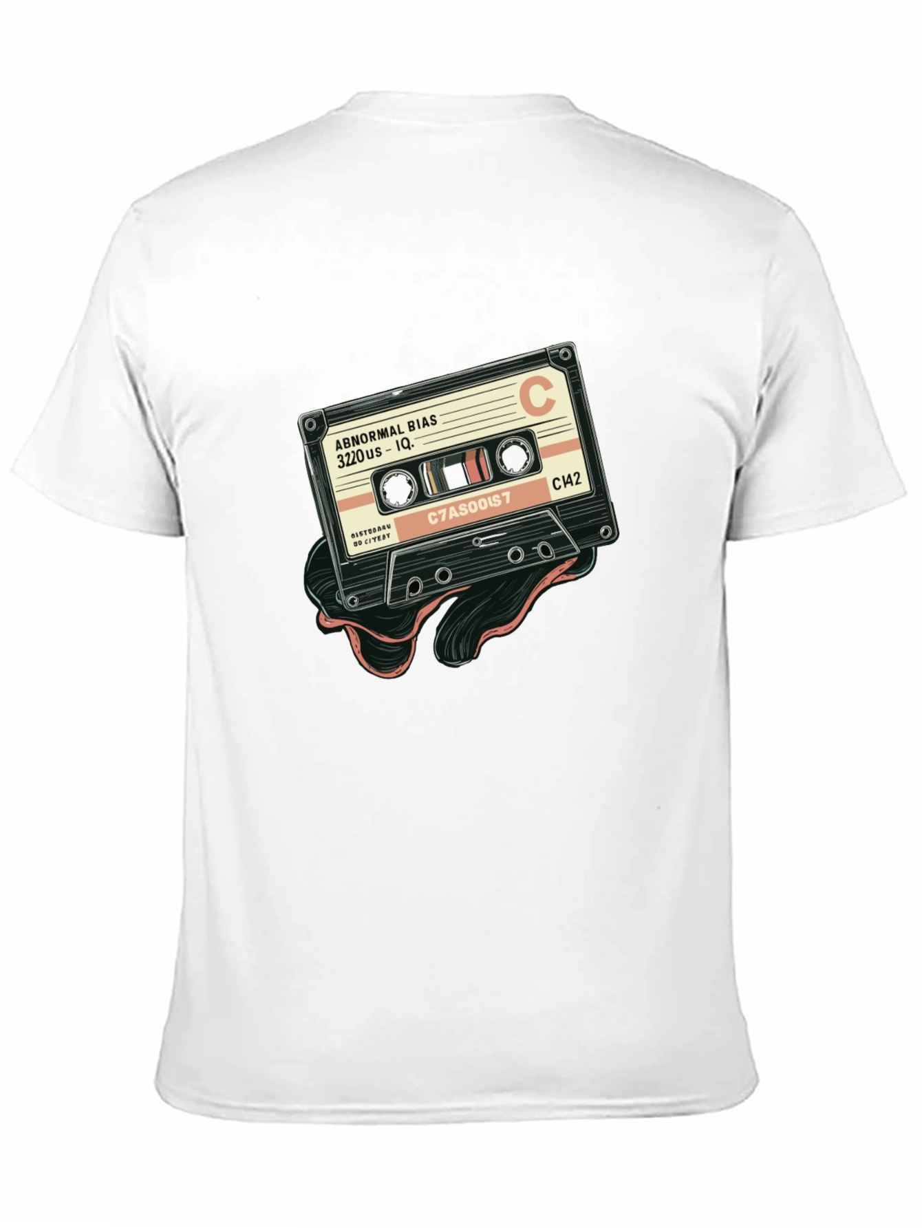 Black Retro Cassette Tape Graphic T-Shirt view 11