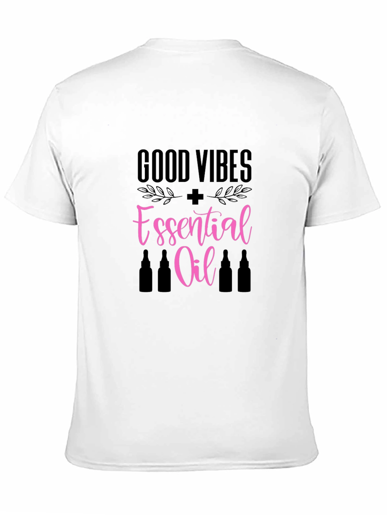 Black Good Vibes Essential Oil Graphic T-Shirt view 11