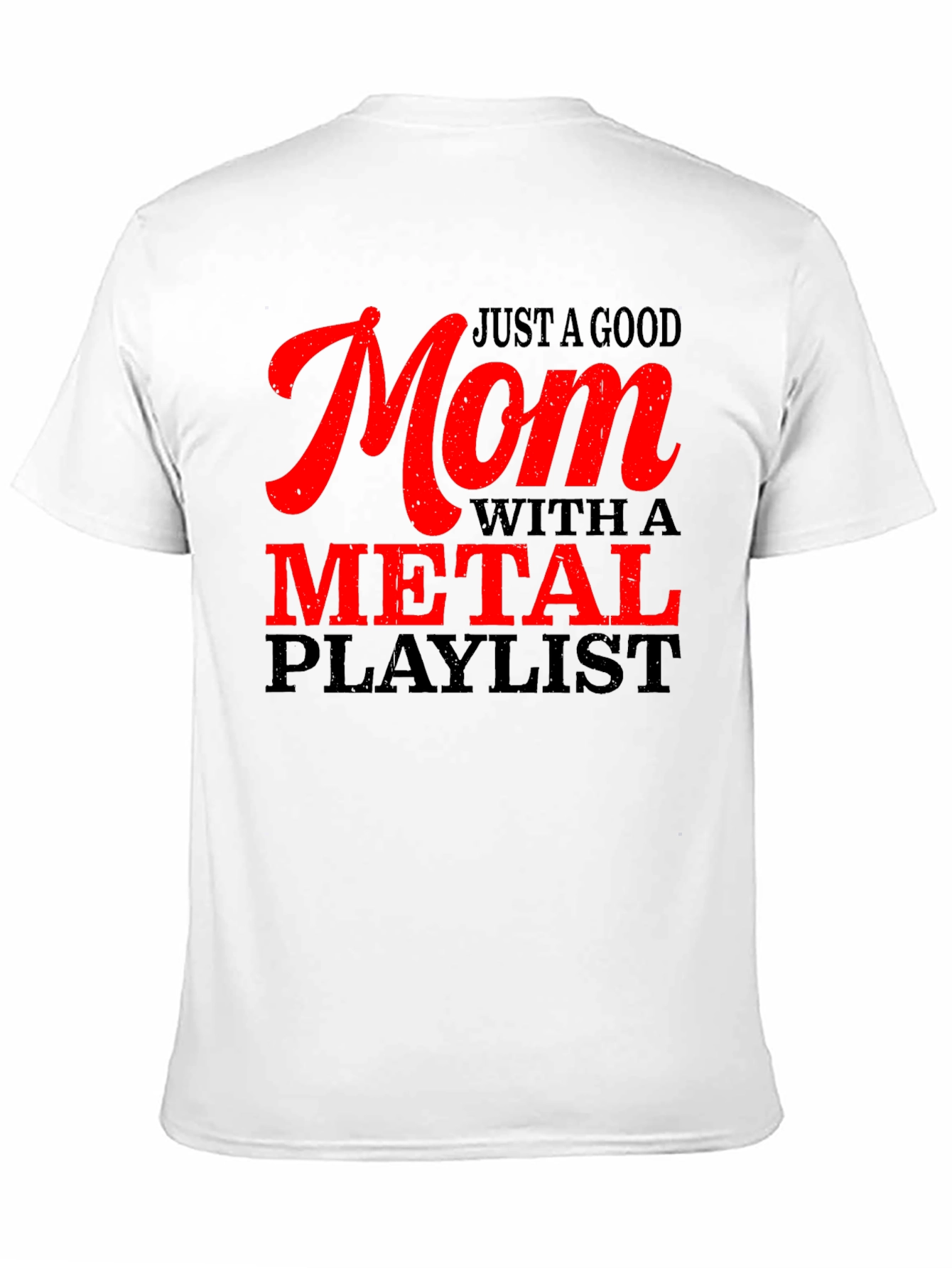 Black Mom Metal Playlist T-Shirt - Music Lover Tee view 11