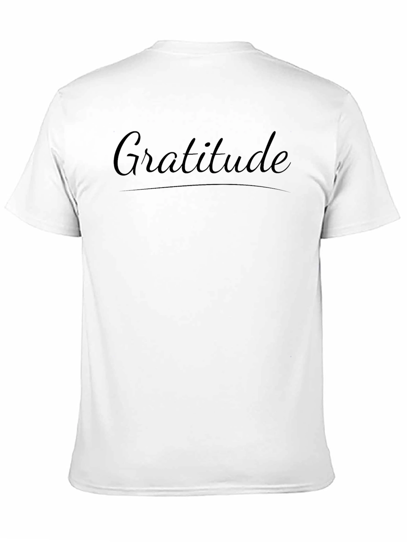 Black Gratitude Graphic Print Black T-Shirt view 11