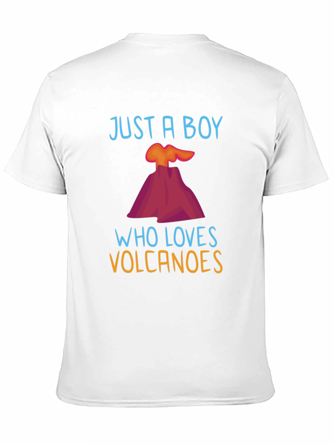 Black Volcano Lover Graphic Tee - Just a Boy Who Loves Volcanoes T-Shirt view 11