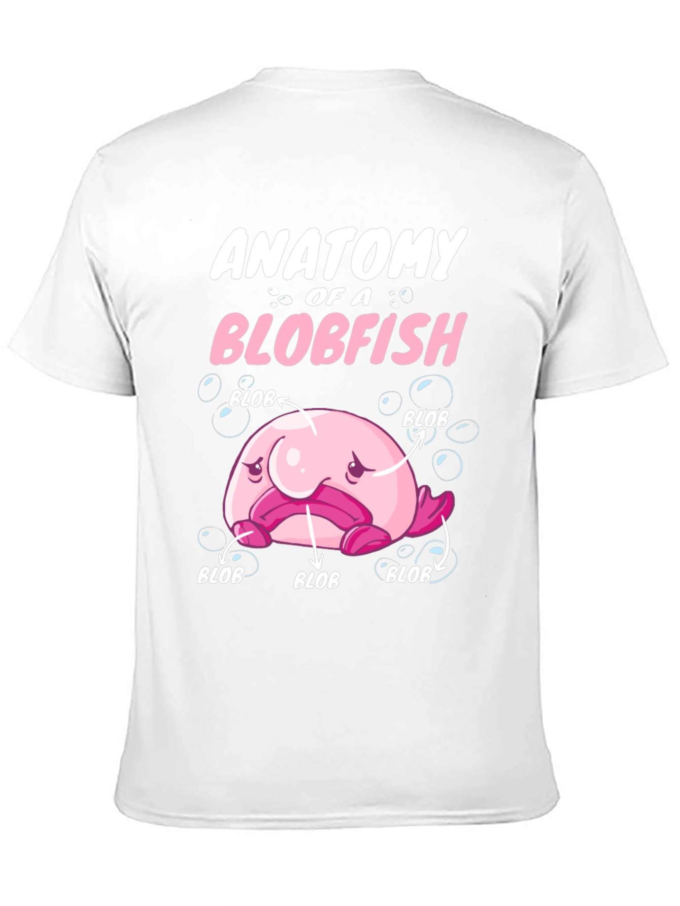 Black Anatomy of a Blobfish Graphic T-Shirt view 11