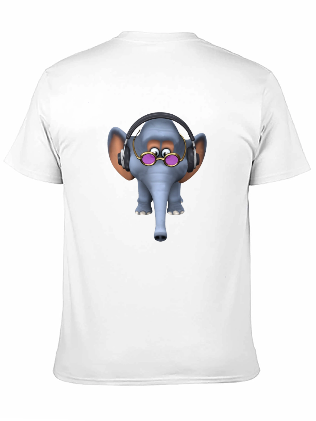 Black Elephant Cartoon T-Shirt - Fun Graphic Tee view 11