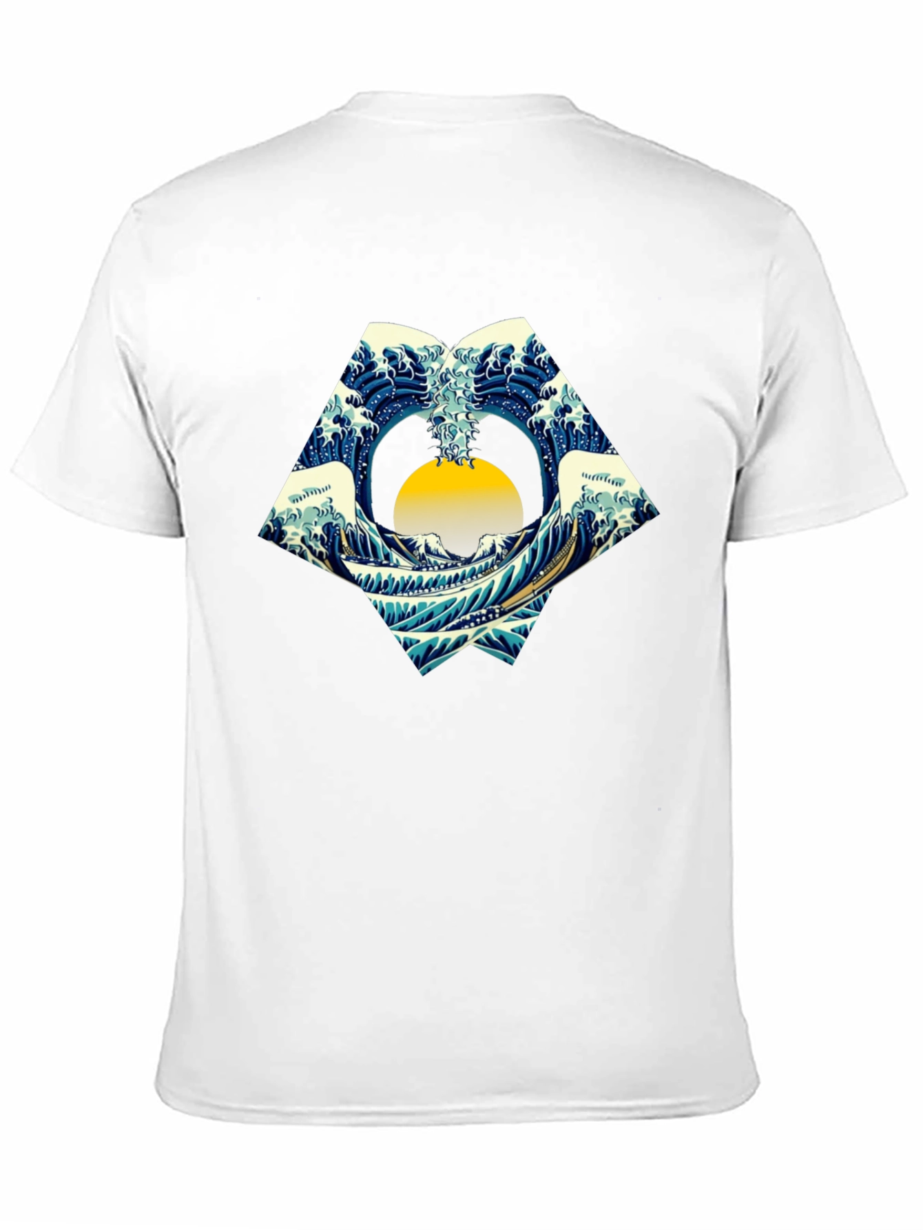 Black Great Wave Graphic Tee - Black Cotton Shirt view 11