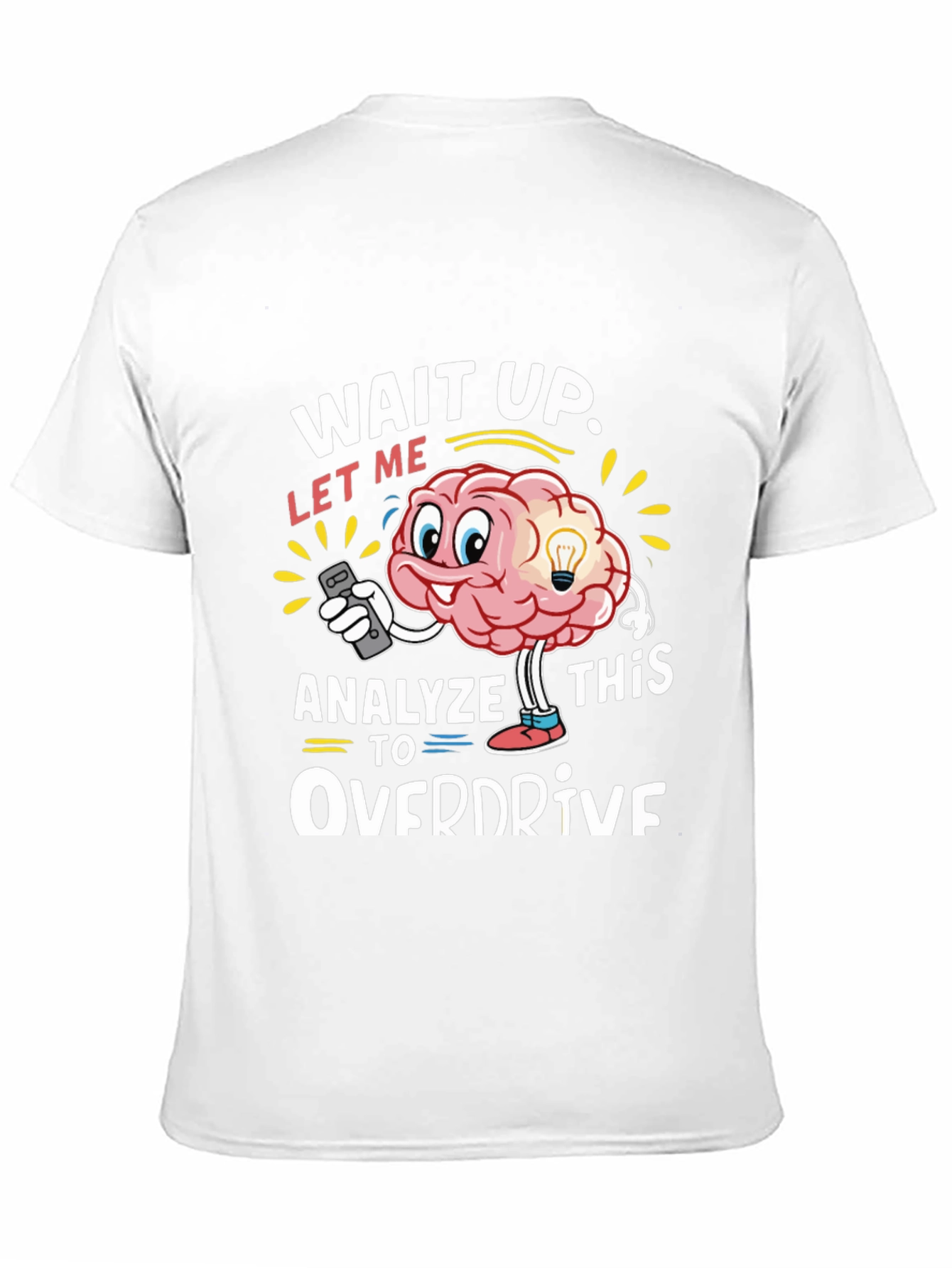 Black Brain Analyze Funny Overdrive Black T-Shirt view 11