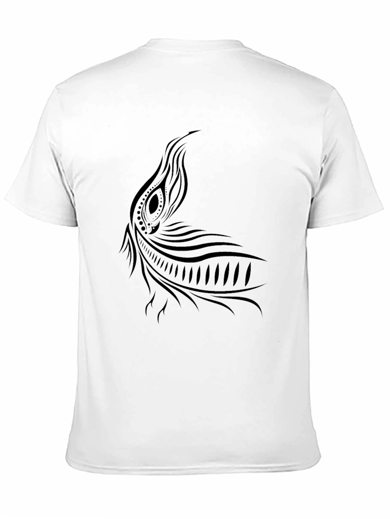 Black Tribal Tattoo Graphic Black T-Shirt view 11