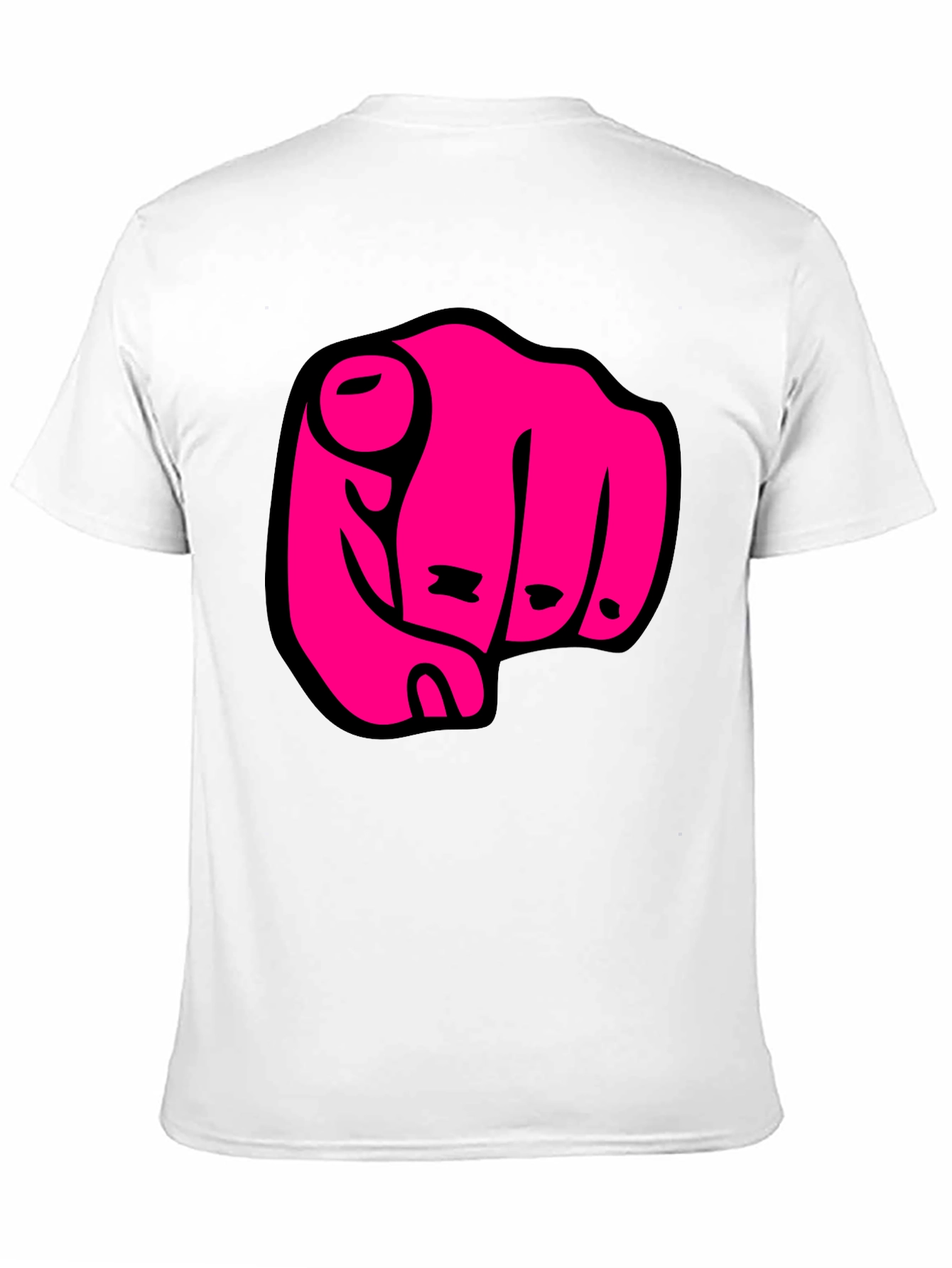 Black Novelty Pointing Finger Graphic Tee - Black view 11