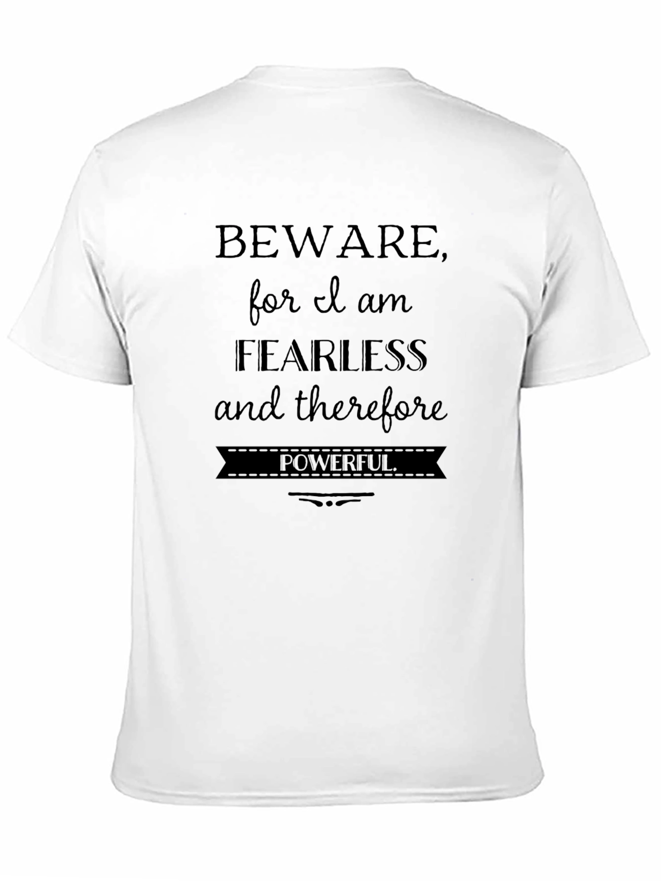 Black Fearless & Powerful Graphic Tee - Black view 11