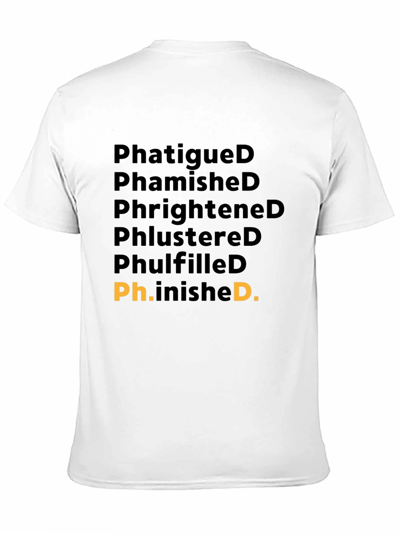 Black Humorous 'Ph' Words Graphic Tee - Black T-Shirt view 11