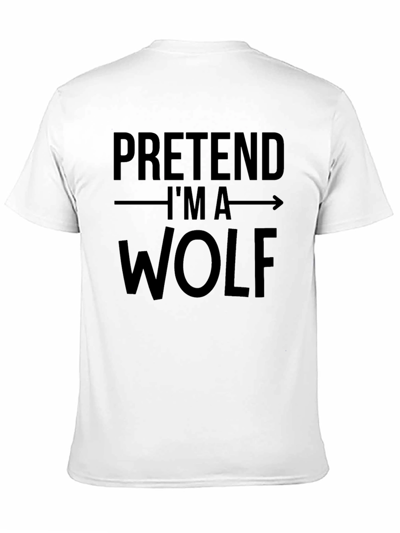 Black Pretend I'm a Wolf Graphic Tee - Costume Party Shirt view 11