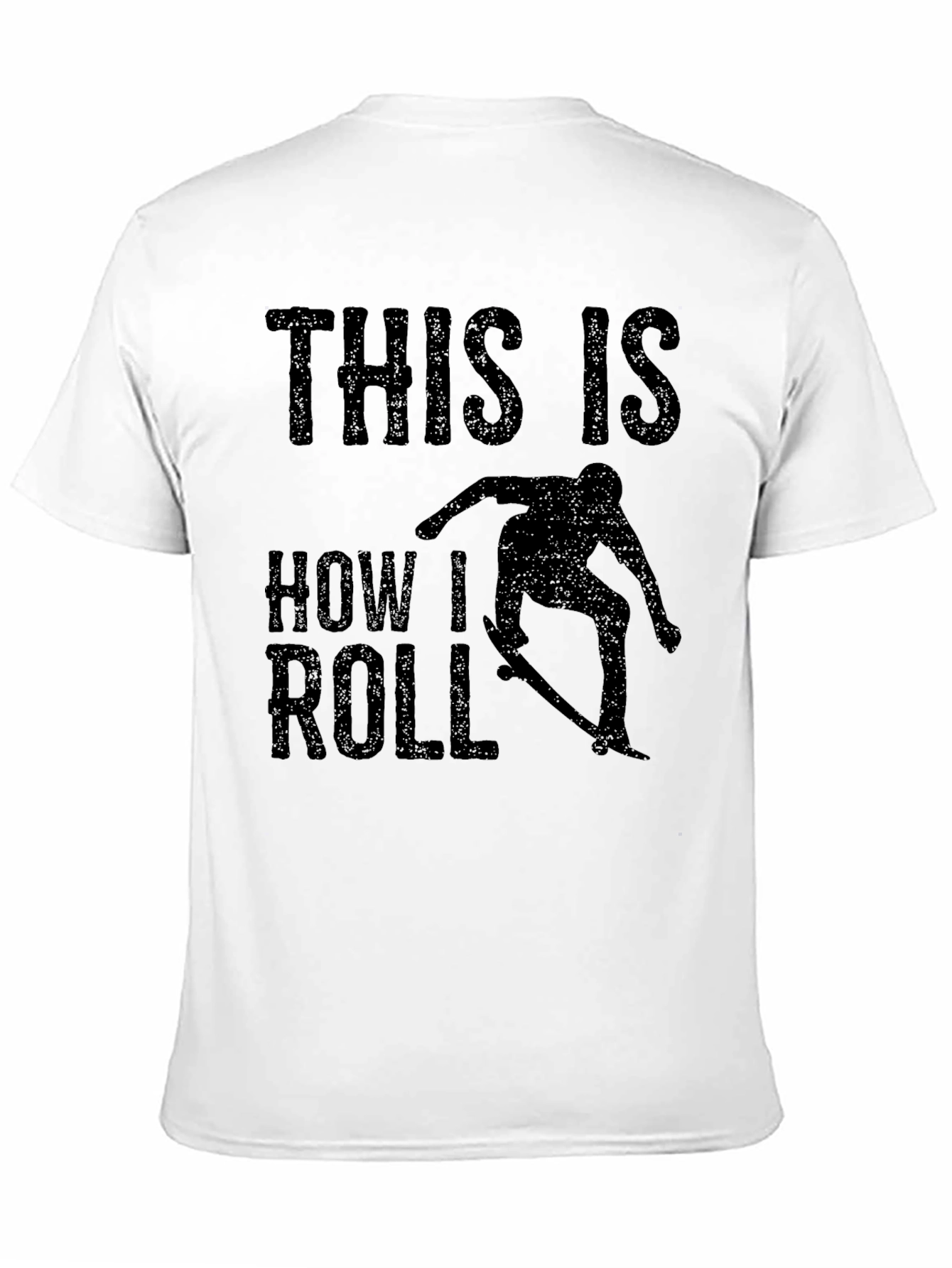 Black This Is How I Roll Skateboarder Graphic Tee view 11
