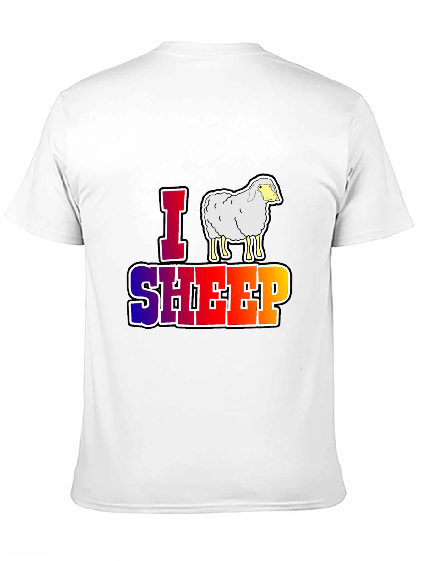 Black I Love Sheep Graphic T-Shirt - Unique Animal Lover Design view 11