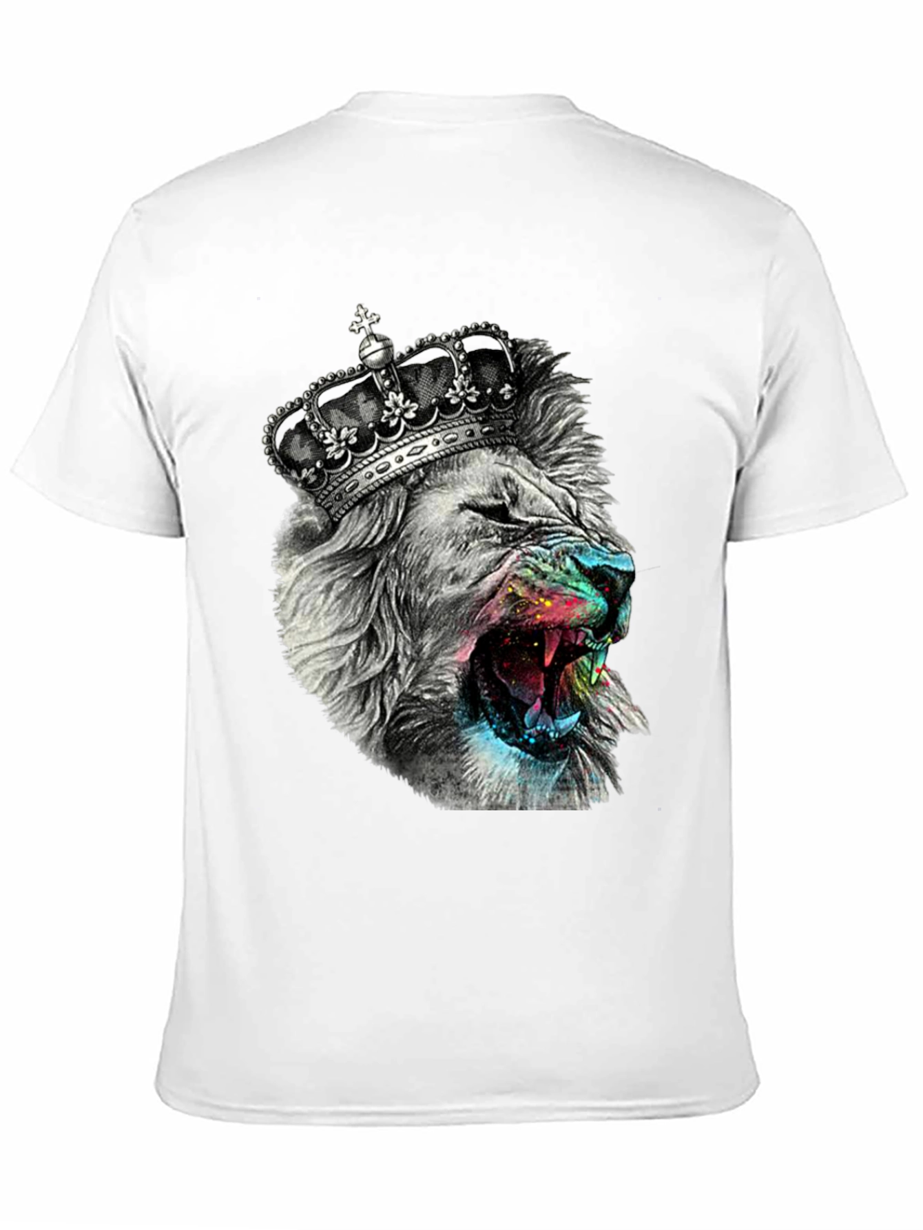 Black King Lion Graphic T-Shirt - Black view 11
