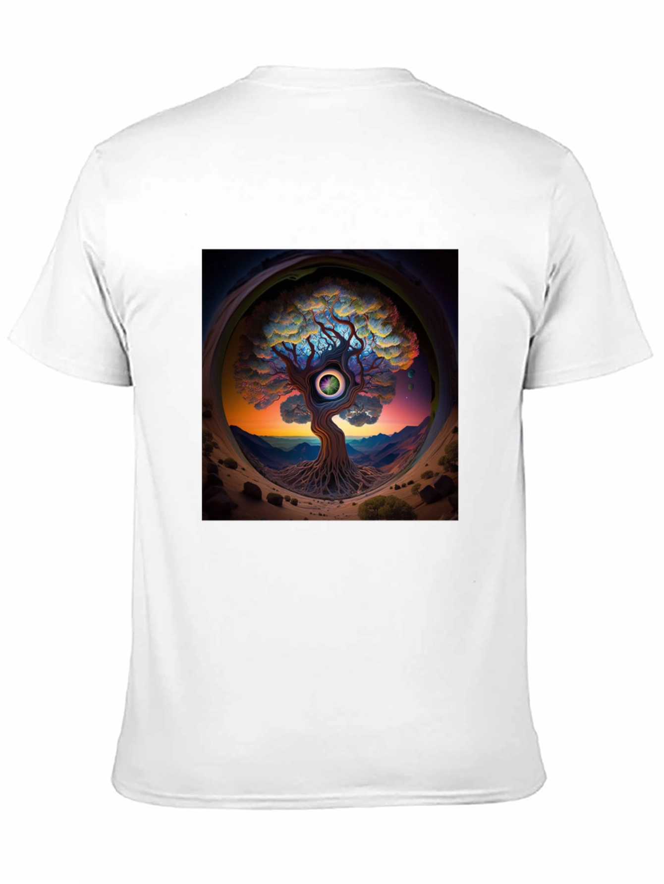 Black Third Eye Tree Graphic Tee - Unique Design view 11