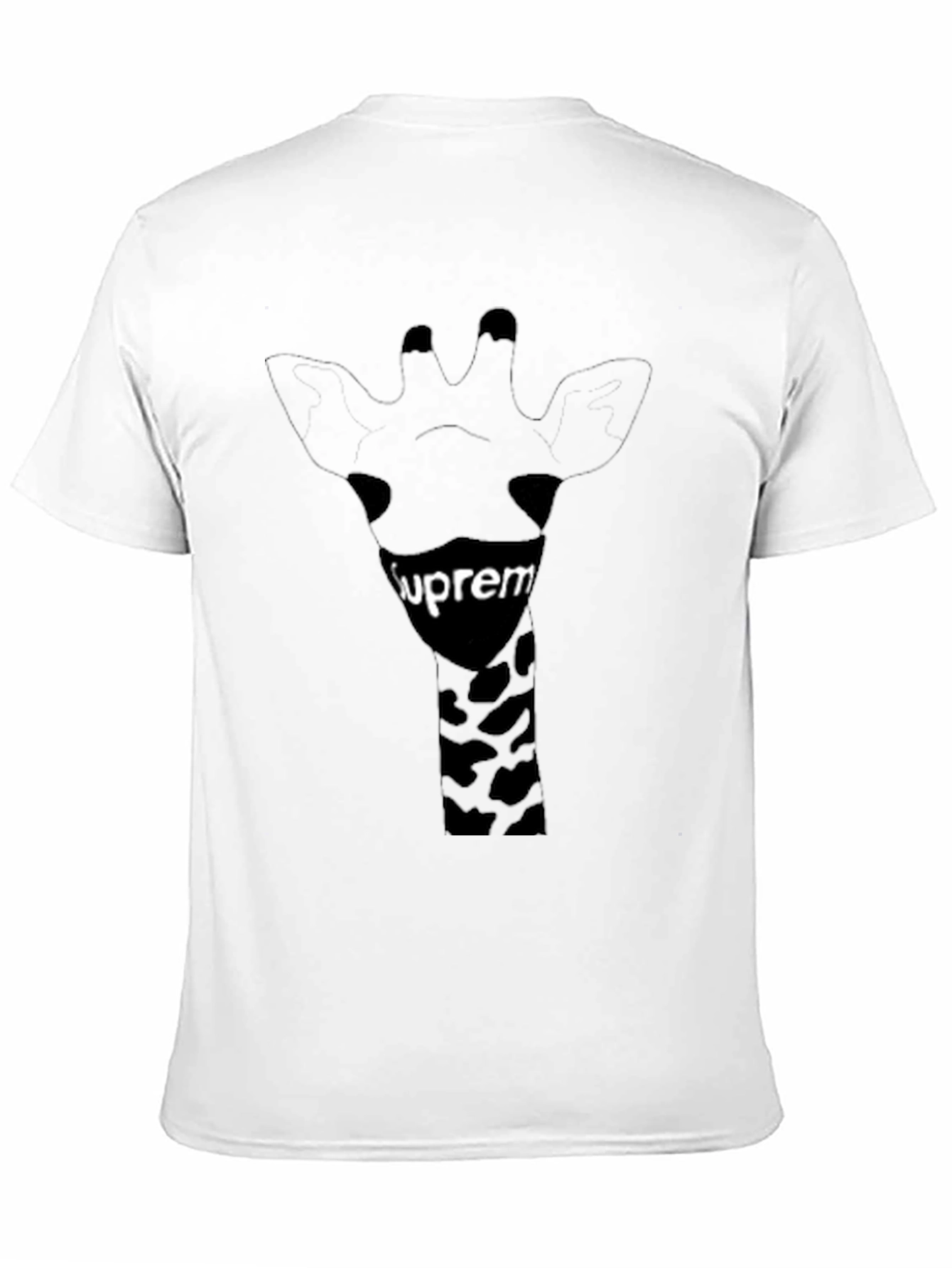 Black Giraffe Supreme Tee - Modern Graphic Print T-Shirt view 11