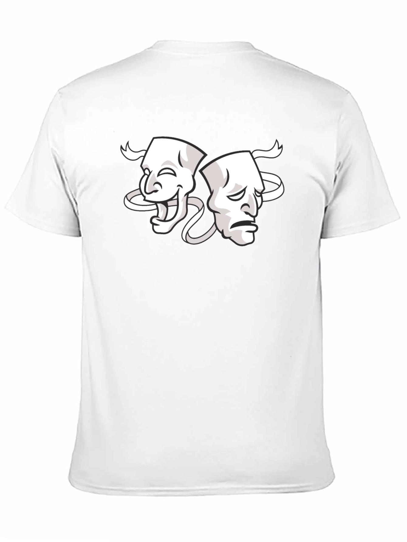 Black Comedy and Tragedy Masks Graphic Tee view 11